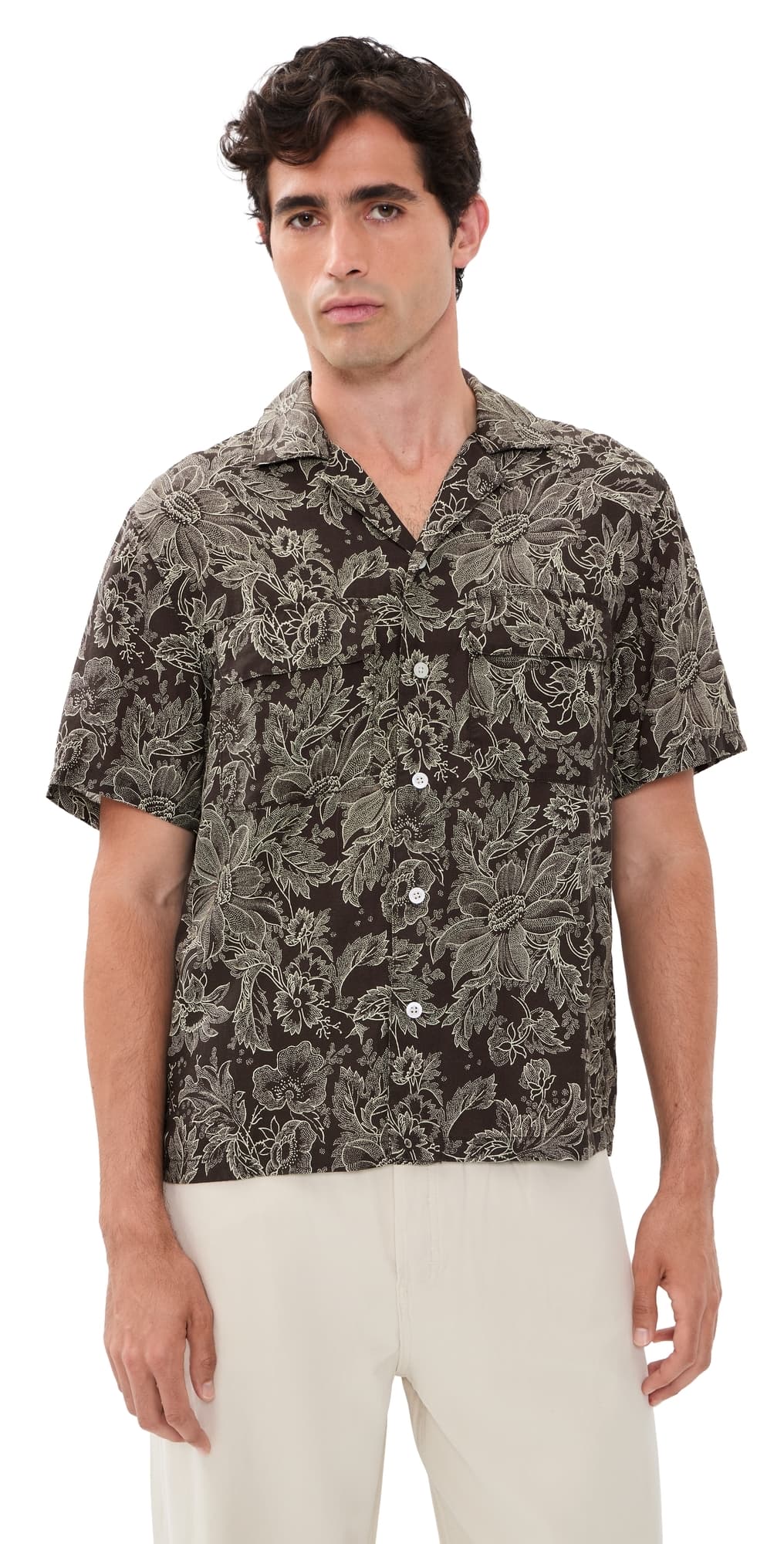 Madewell Button Down Shirt Chocolate Floral