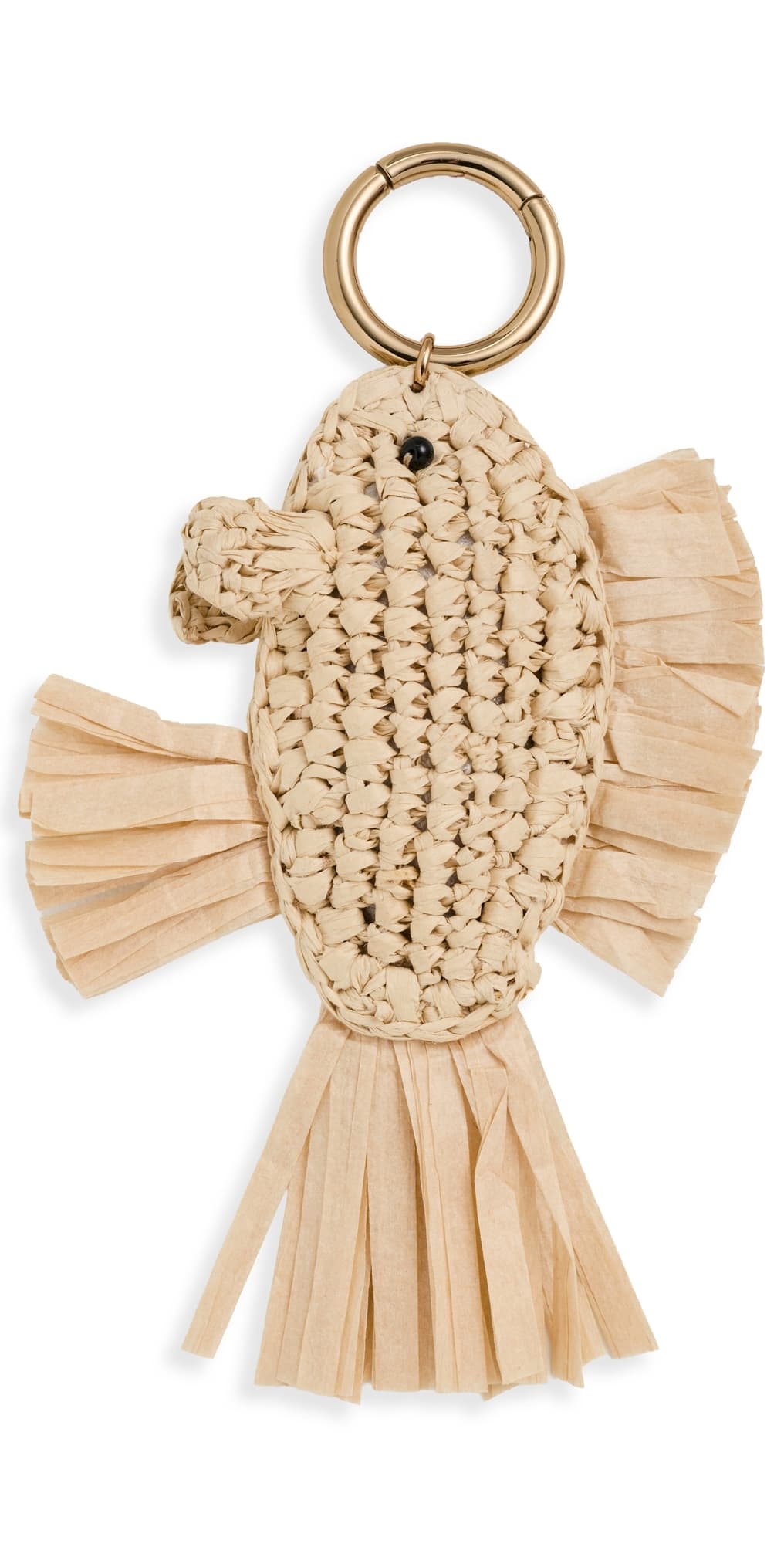 Madewell Crochet Fish Bag Charm True Black Multi