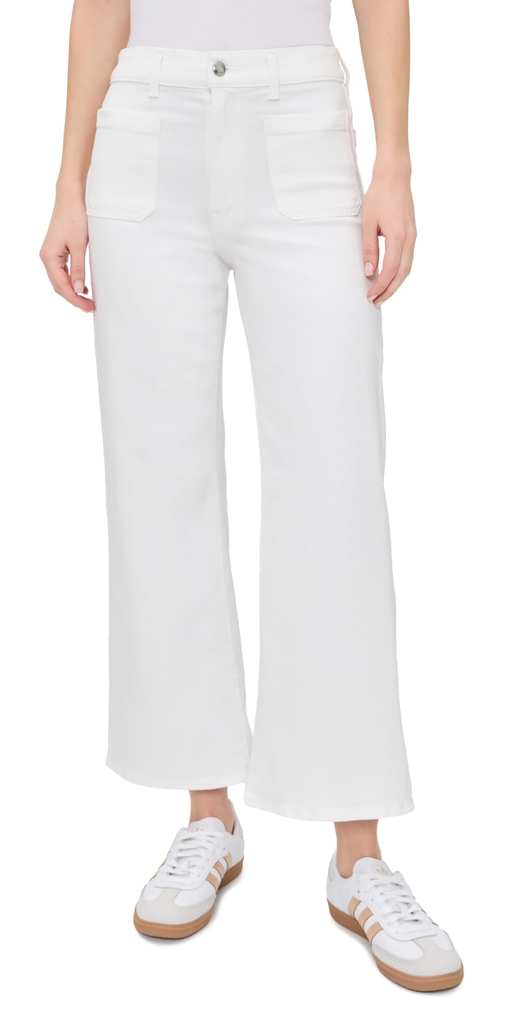 Madewell The Petite Emmy Wide-Leg Jean in Tile White Tile White