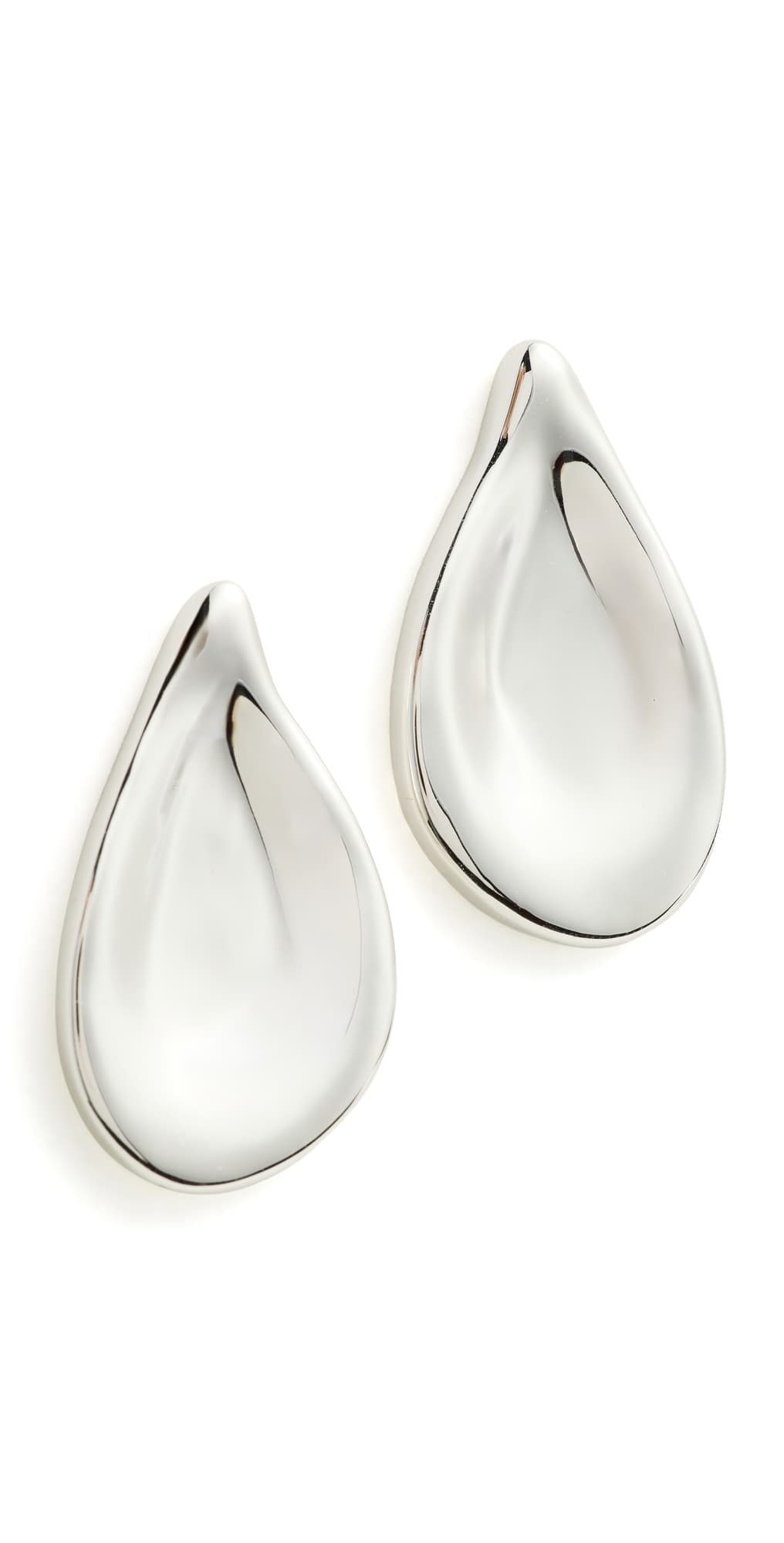 Madewell Droplet Statement Stud Earrings Warm Silver