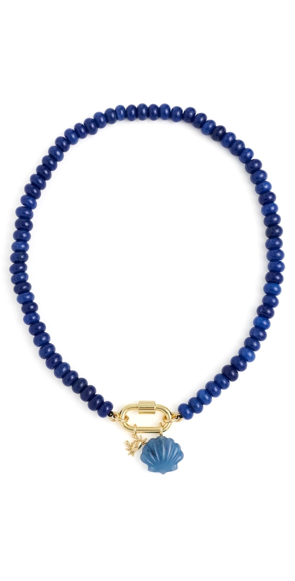 Madewell Beaded Charm Carabiner Necklace Lapis · One Size