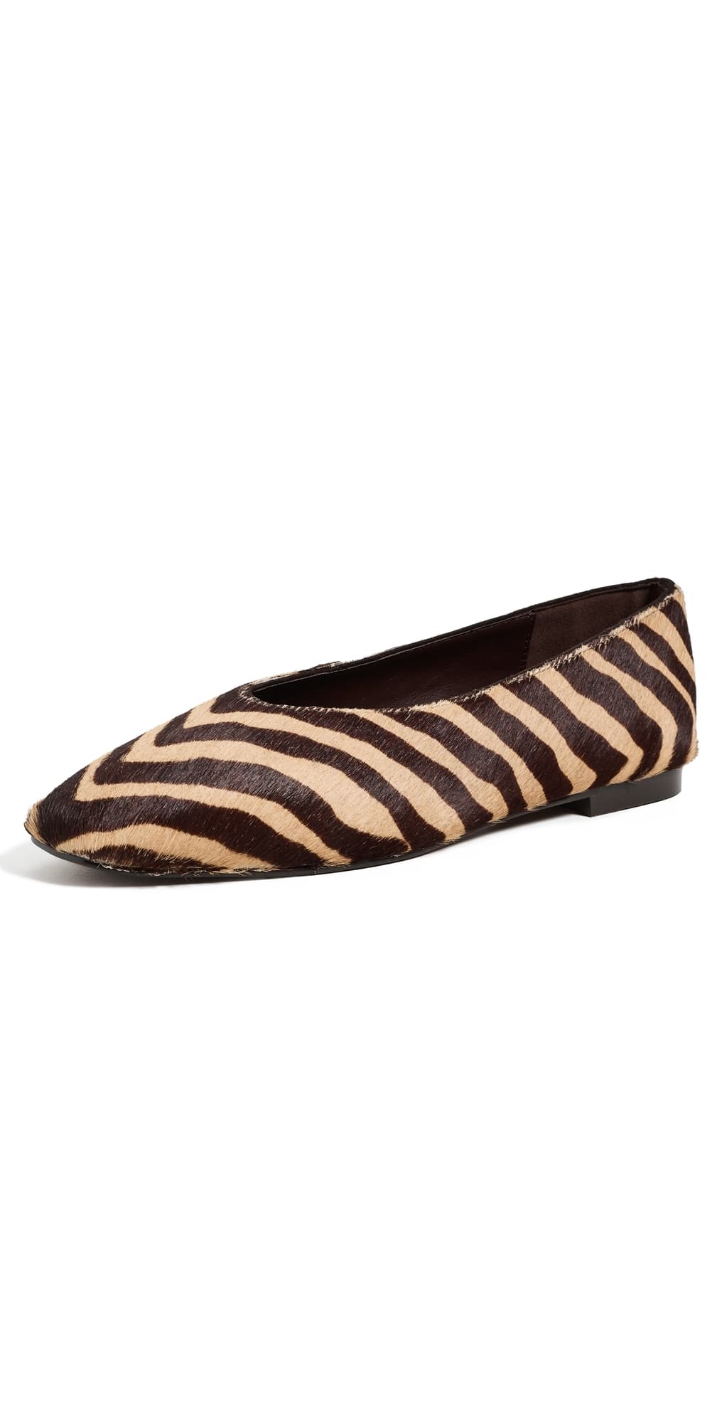 Madewell Sage Ballet Flats Light Chevron Haircalf Multi