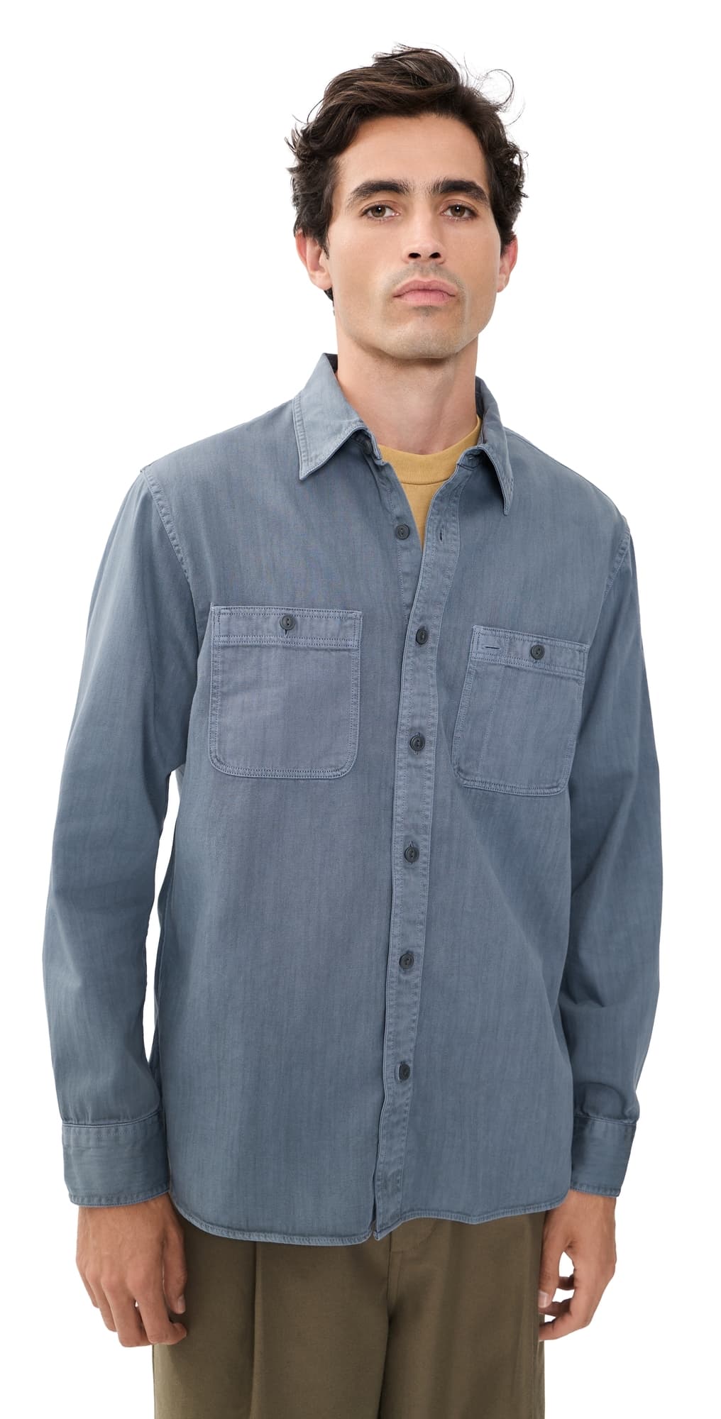 Madewell Long Sleeve Workshirt Chalked Midnight