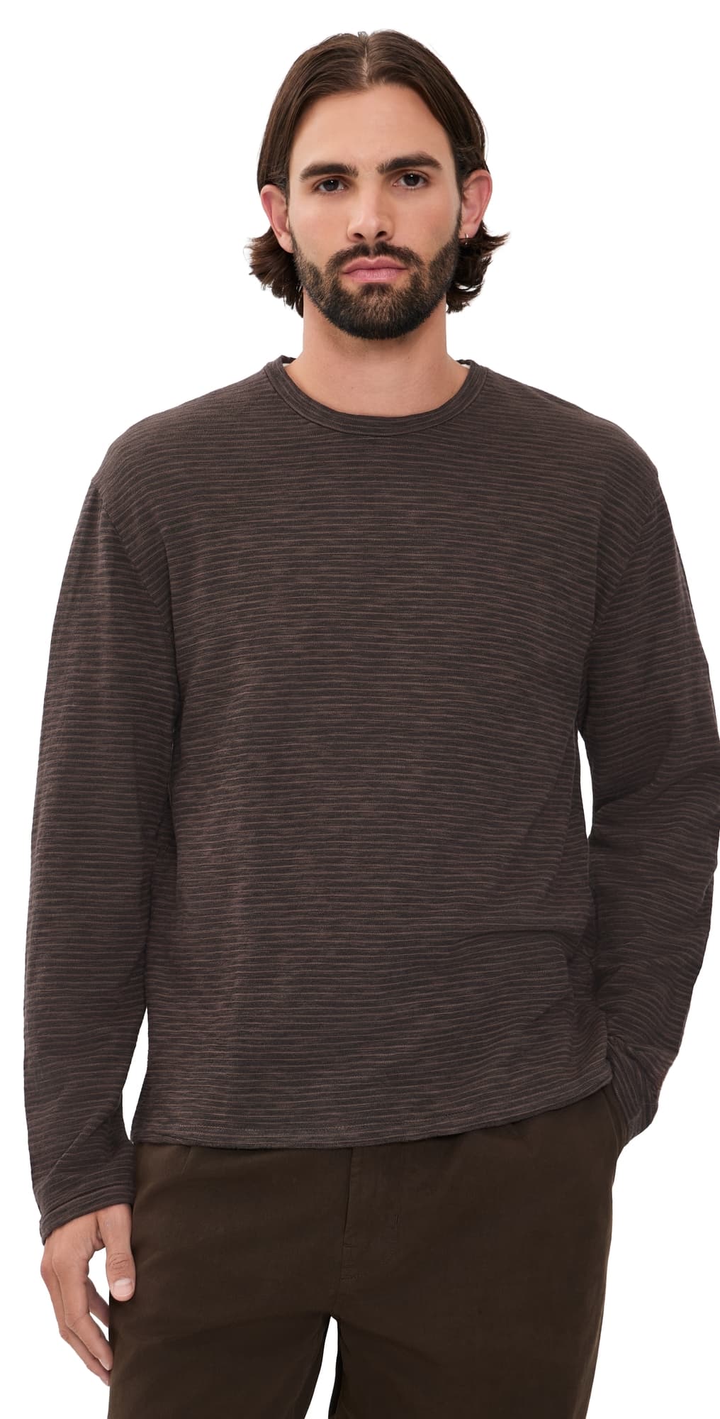 Madewell Long Sleeve Jaq Tee Dark Cocoa Stripe