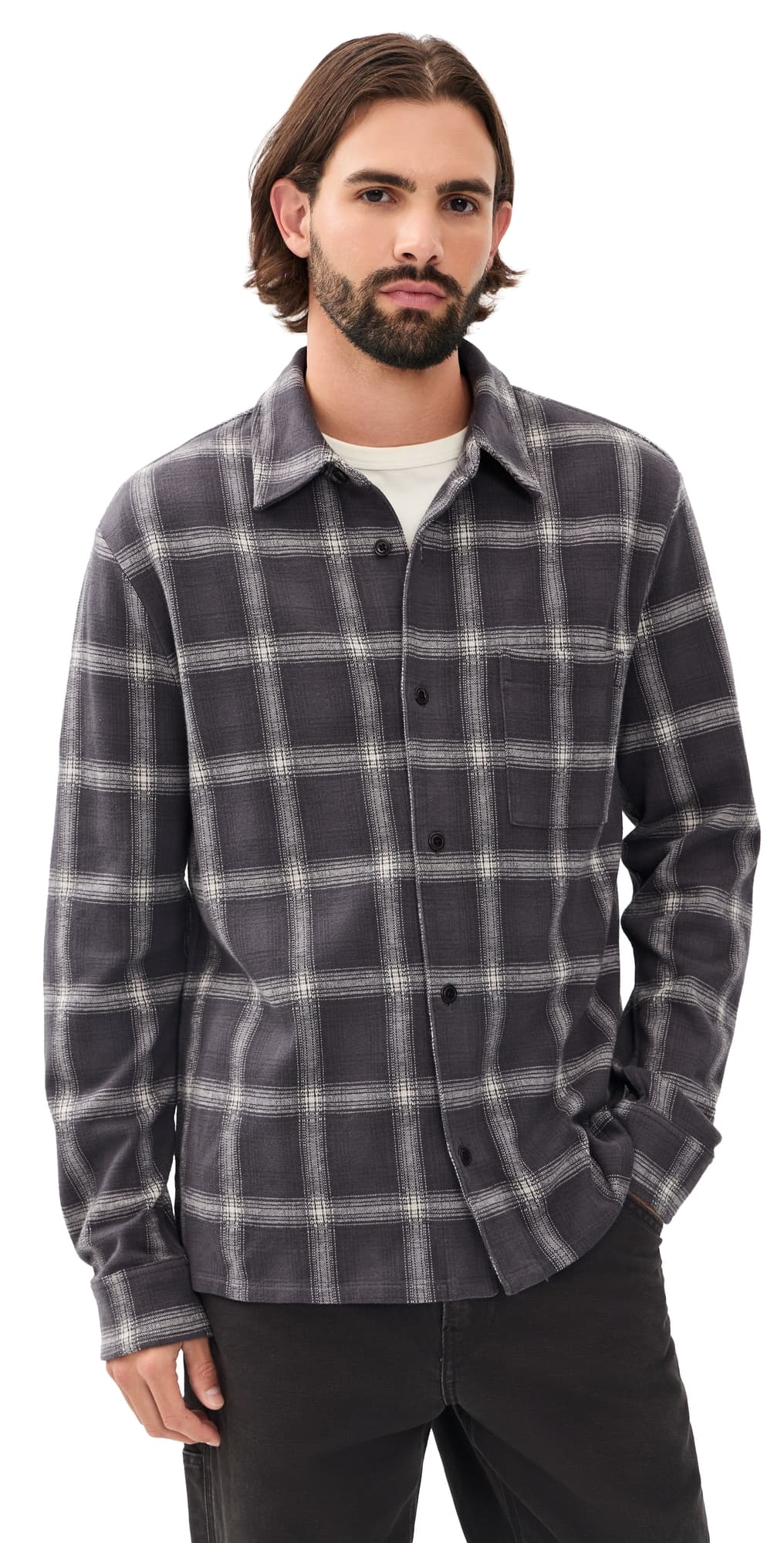 Madewell The Devoe Knit Shirt Industrial Blue Plaid