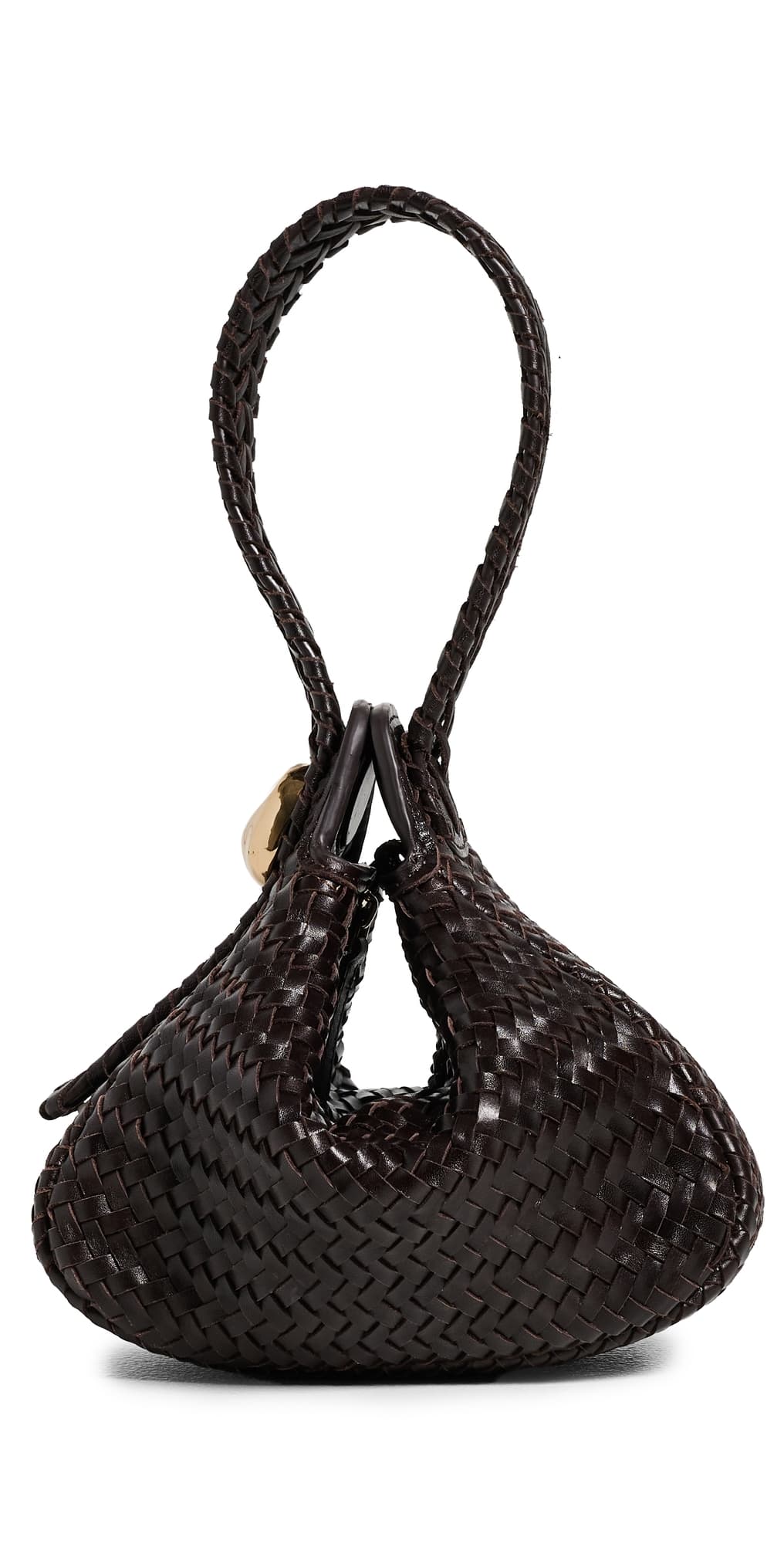 Madewell The Sculpted Metal Wristlet Bag Coffee Bean · One Size