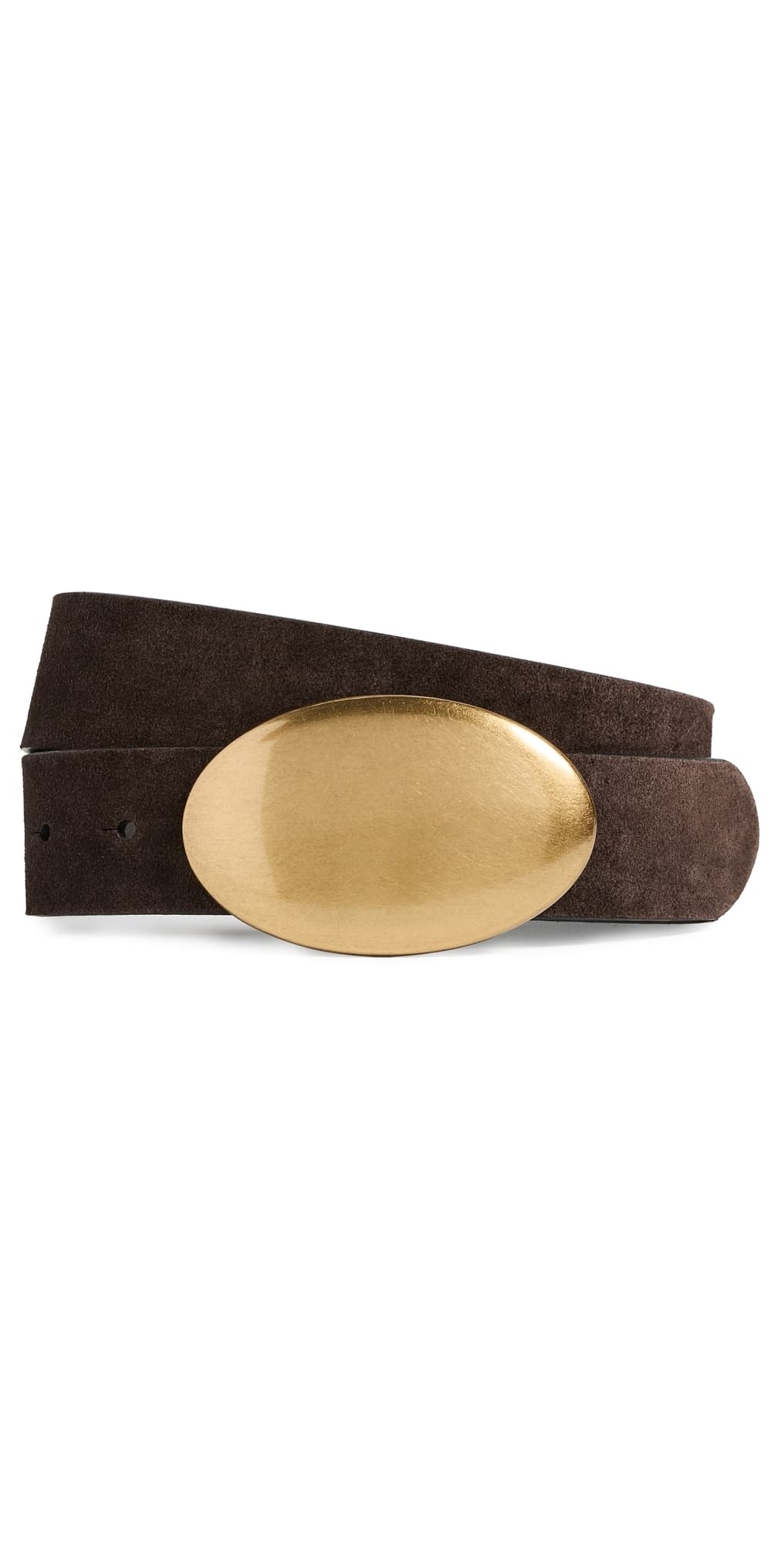 Madewell Oval Plaque Buckle Belt Dark Carob