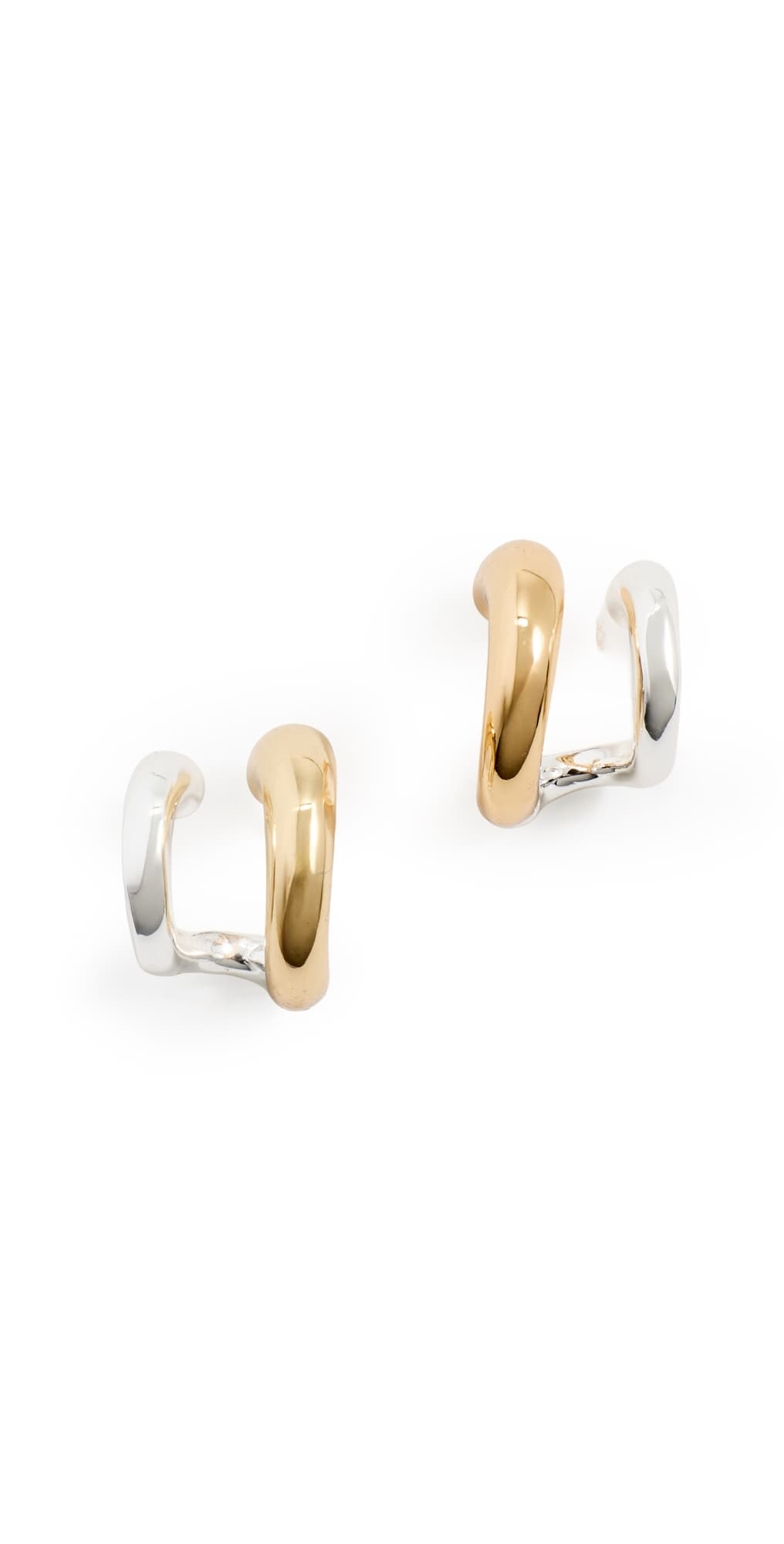 Madewell Sculpted Illusion Earrings Mixed Metal