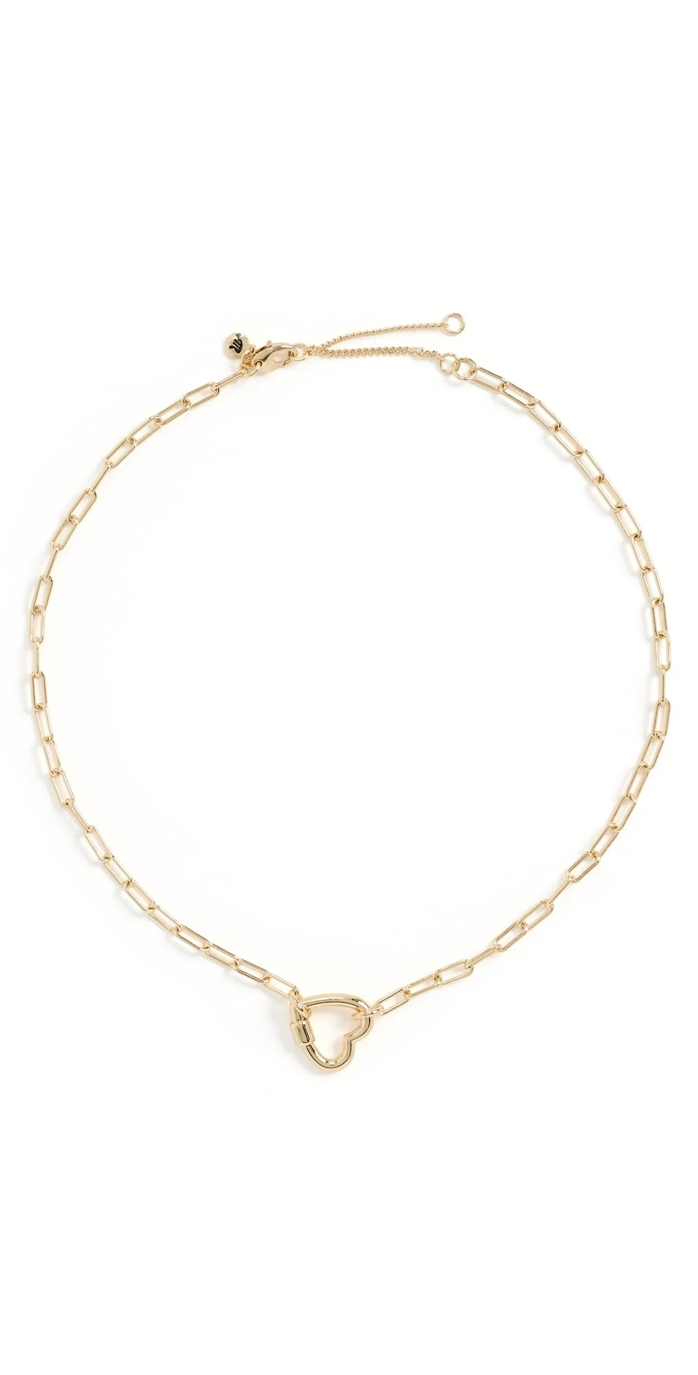 Madewell Heart Carabiner Box Chain Warm Gold