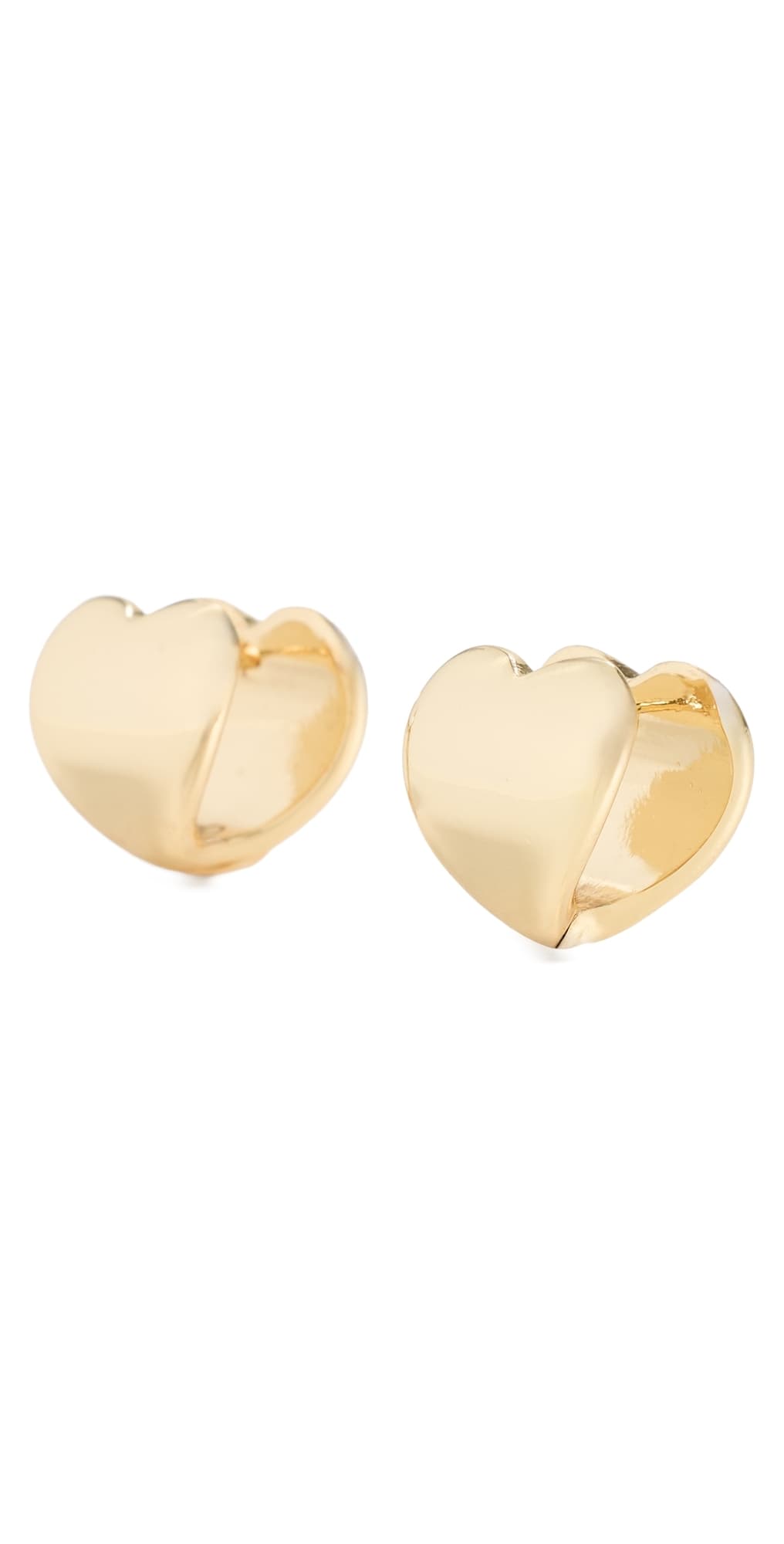Madewell Organic Huggie Heart Earrings Warm Gold
