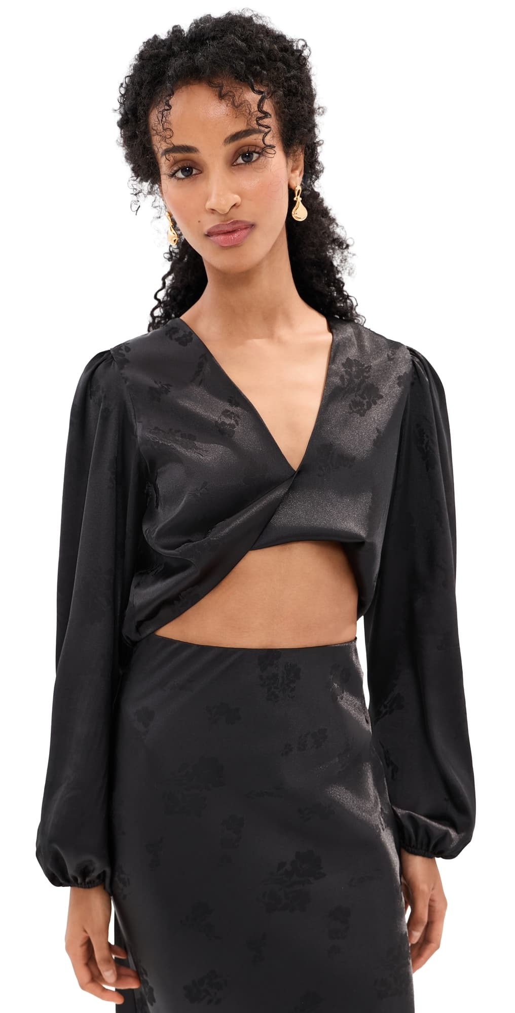 Madelynne Willow Top Black Floral
