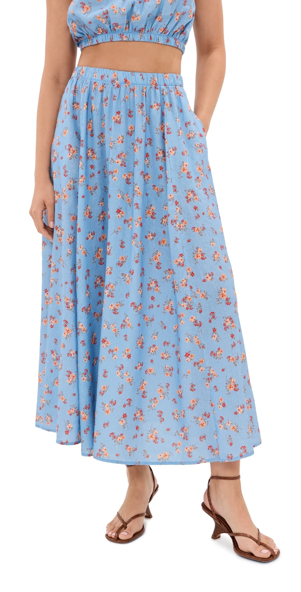 Madelynne Meadow Skirt Marina Floral