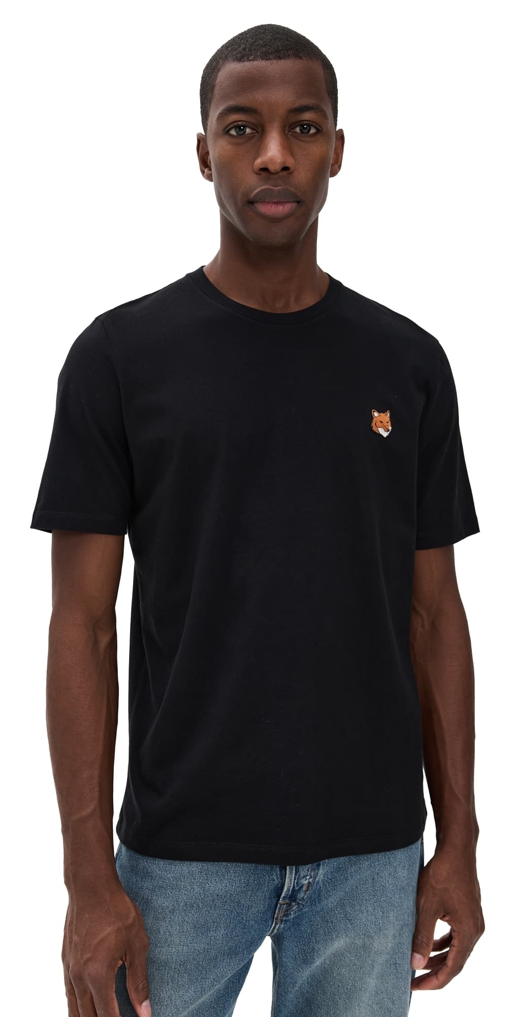 Maison Kitsuné Fox Head Patch Regular Tee Black