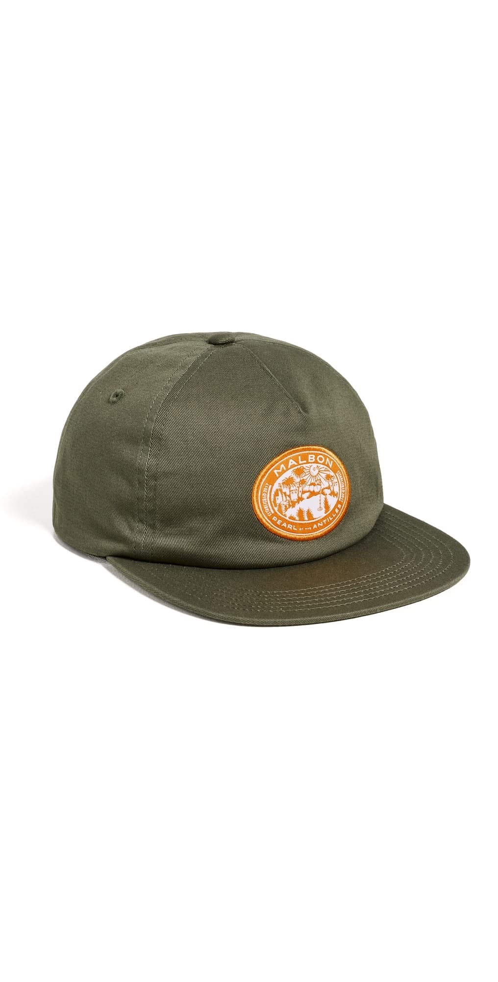 Malbon Horizon Snapback Cap Olivine