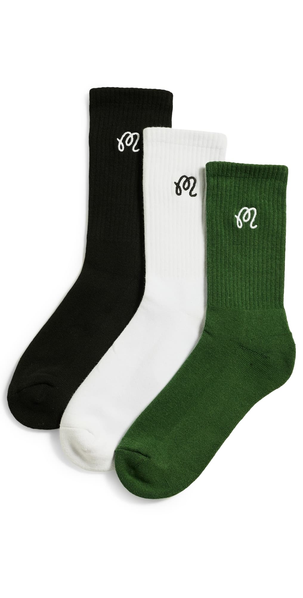 Malbon Crew Socks 3 Pack Multi