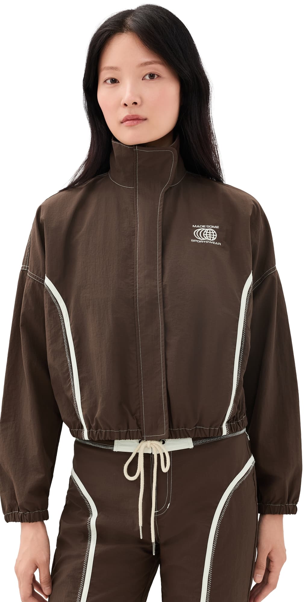 Made Some Sportswear Warm Up Jacket Brown/White