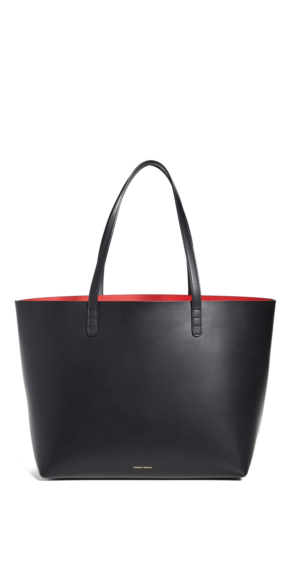 Mansur Gavriel Large Tote Bag Black/Flamma