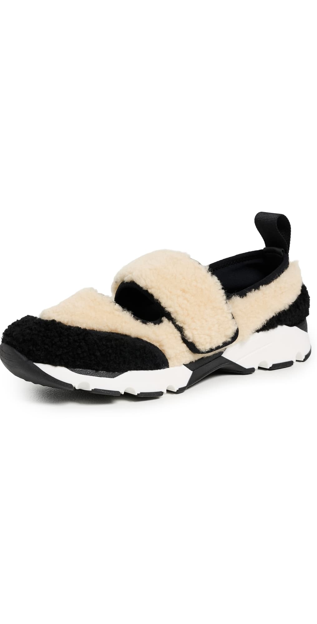 Marni Shearling Sneakers Beige/Black