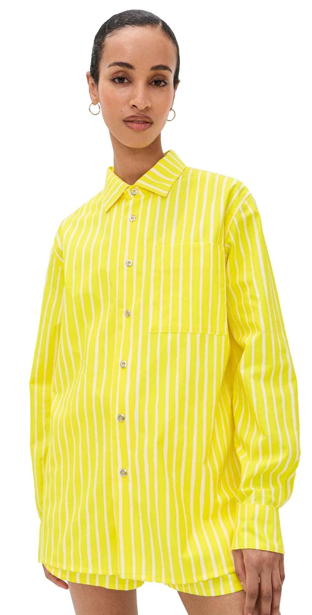 Marimekko Jokapoika Kioski Button Down Shirt Yellow/White