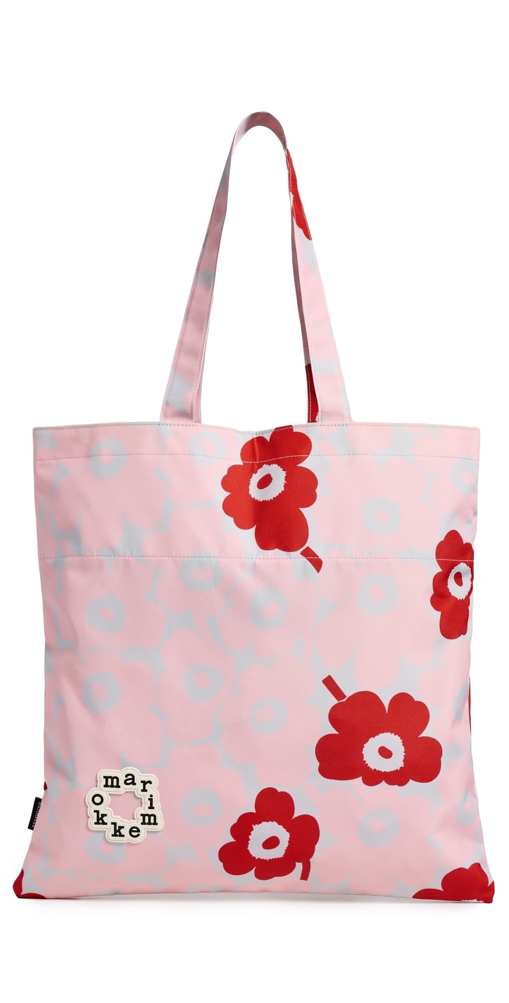 Marimekko Metka Piccolo Kioski Tote Light Pink/Grey/Red · One Size