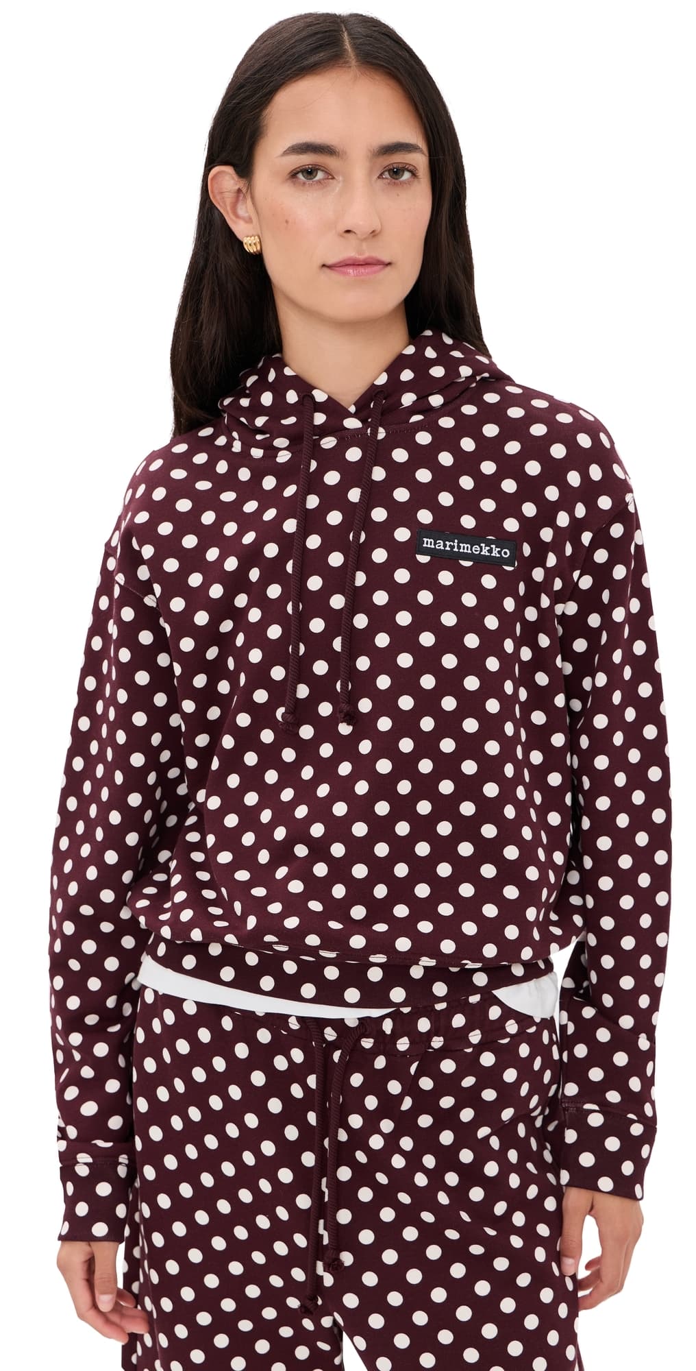 Marimekko Mieta Pallo Kioski Sweatshirt Wine Red/Off White