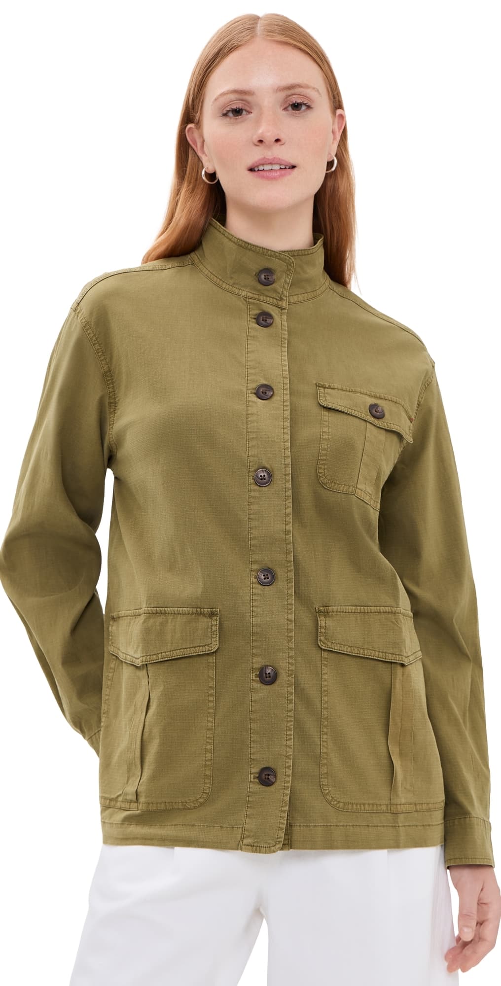 Marine Layer Blake Ripstop Utility Jacket Dark Olive