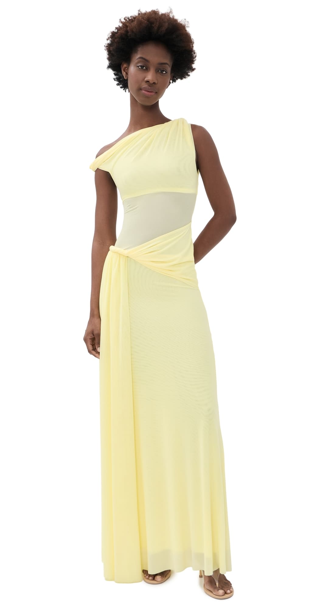 MISHA The Sisal Mesh Dress Lemon