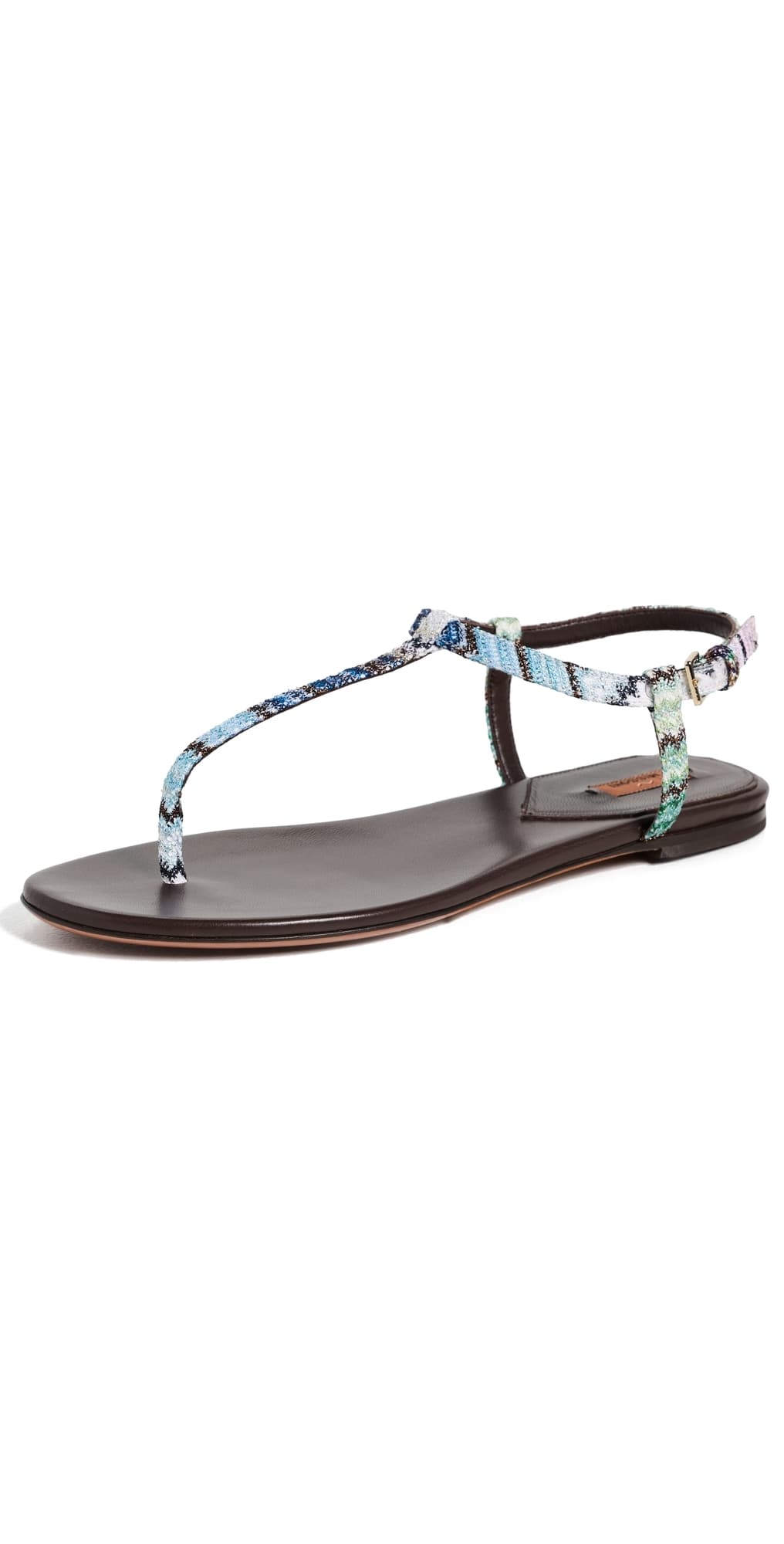 Missoni Leen Sandals Raschel Metallic Wave Evening Blue