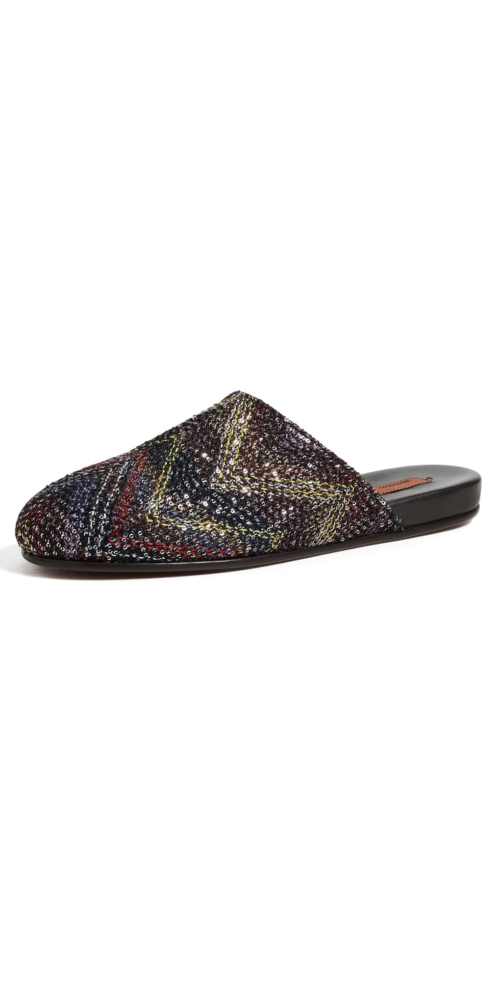 Missoni Ella Embroidered Flats Caperdoni Sequins Yellow Brown