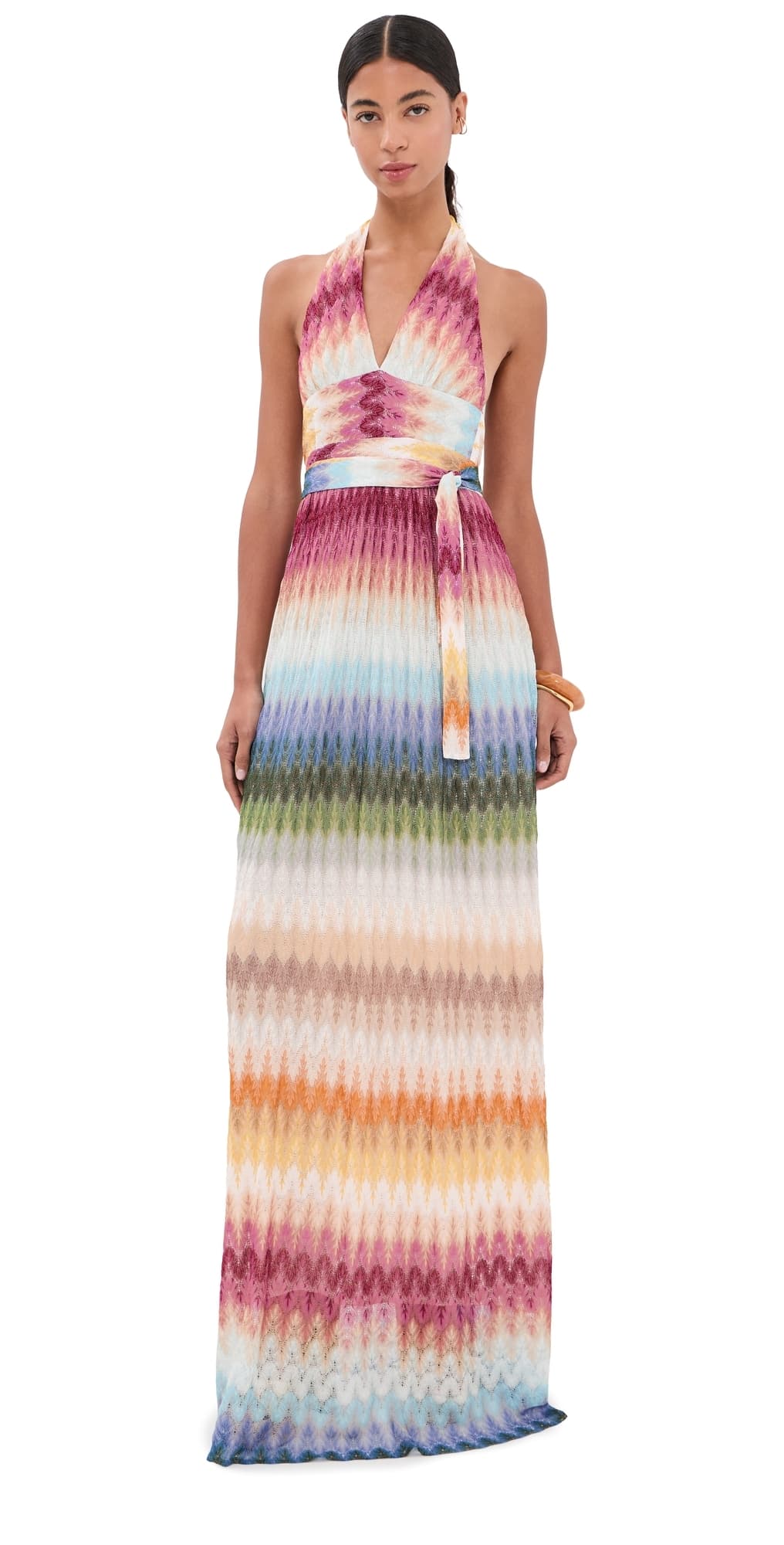 Missoni Long Dress Multicolor Blue/Yellow/Green