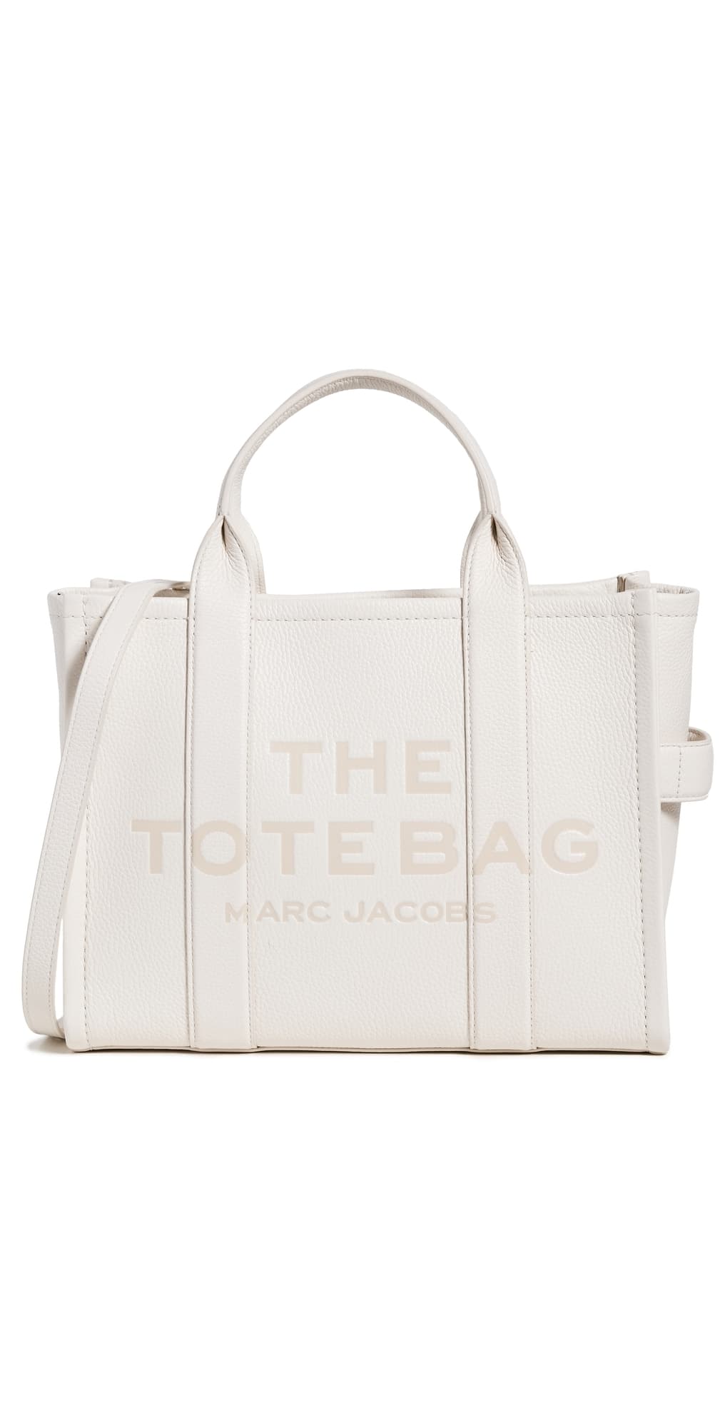 Marc Jacobs The Leather Medium Tote Bag Cotton/Silver