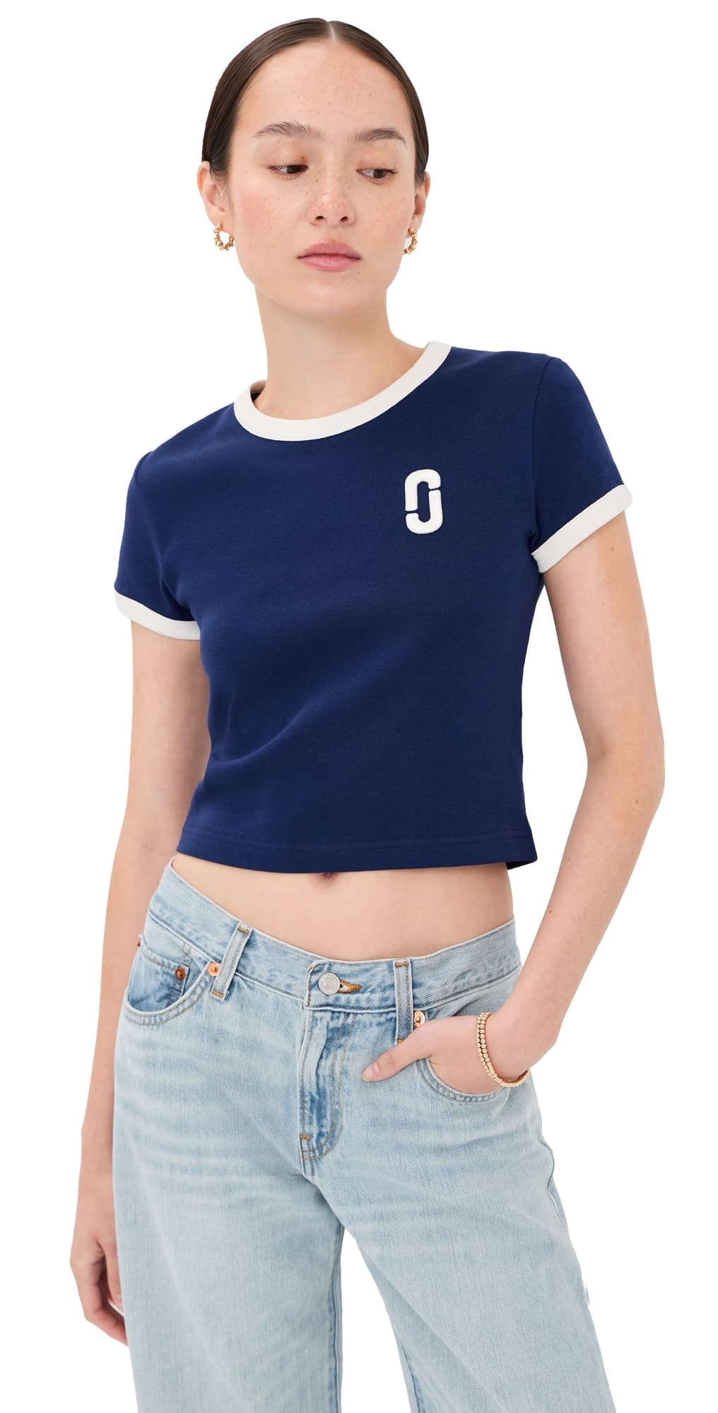 Marc Jacobs Pop J Marc Ringer Baby Tee Navy Multi
