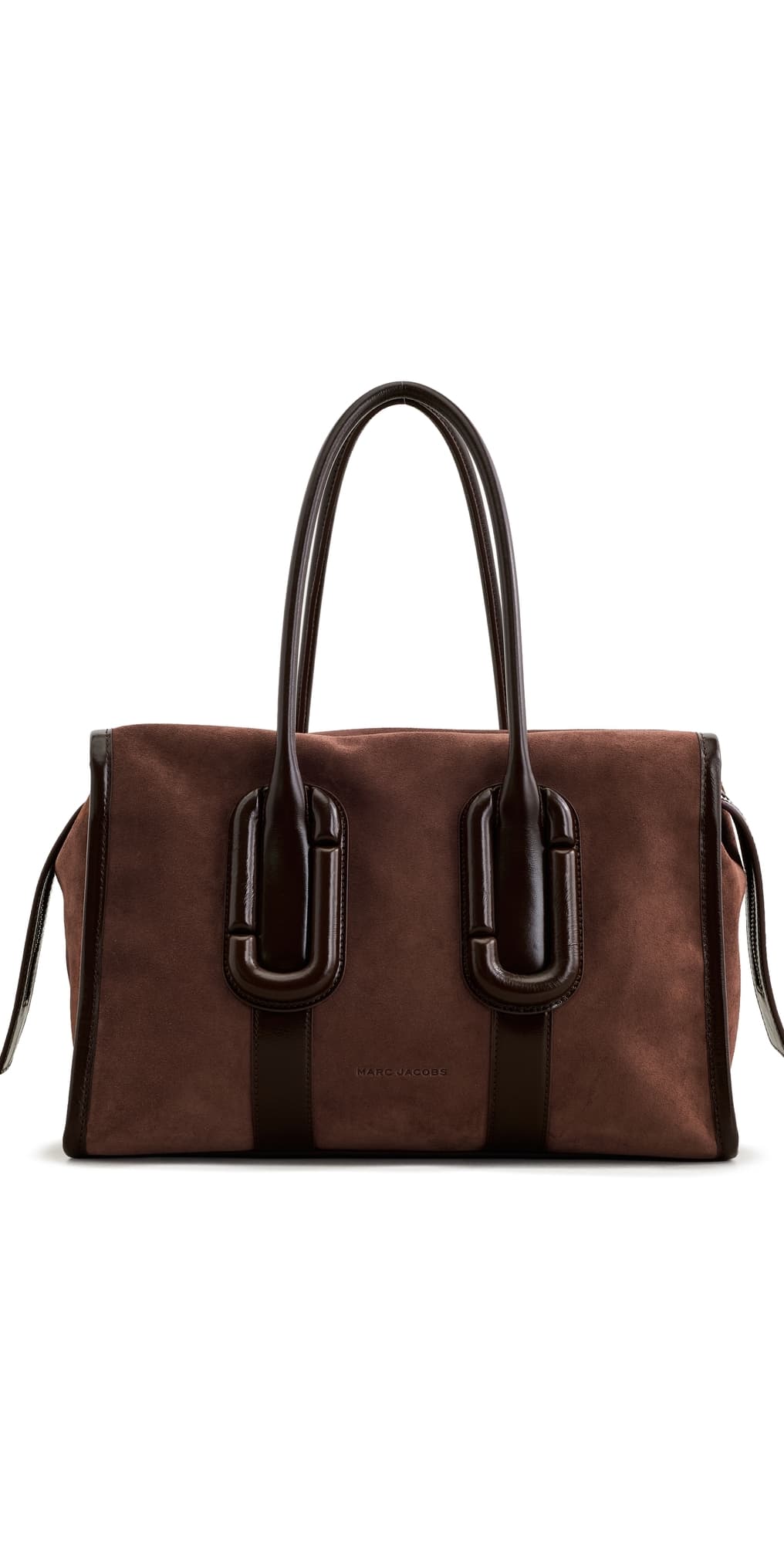 Marc Jacobs Babe City Tote In Suede Dark Brown · One Size