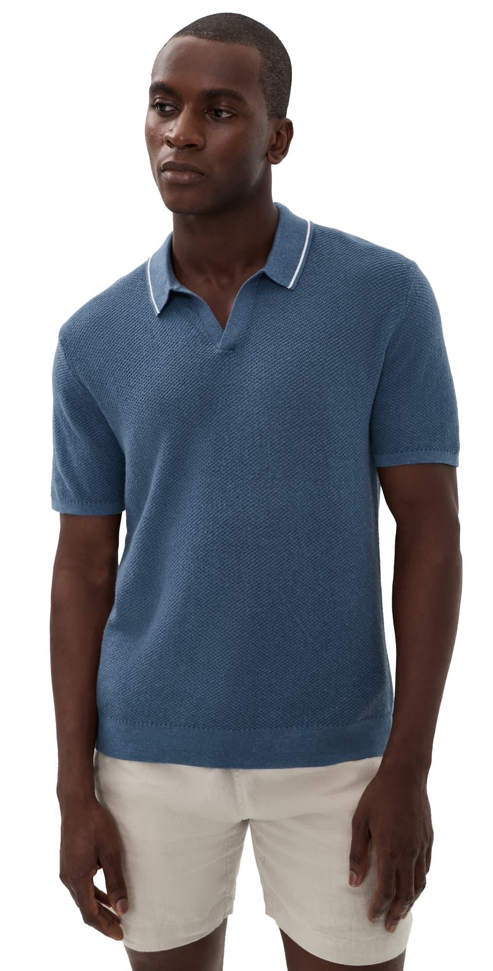 Marine Layer Greyson Sweater Polo Vintage Indigo