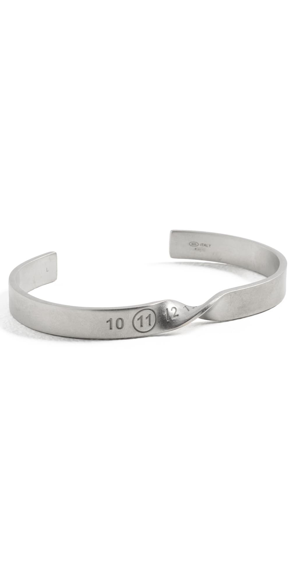 Maison Margiela Number Twist Family Bracelet Palladio Semi Polished Plating