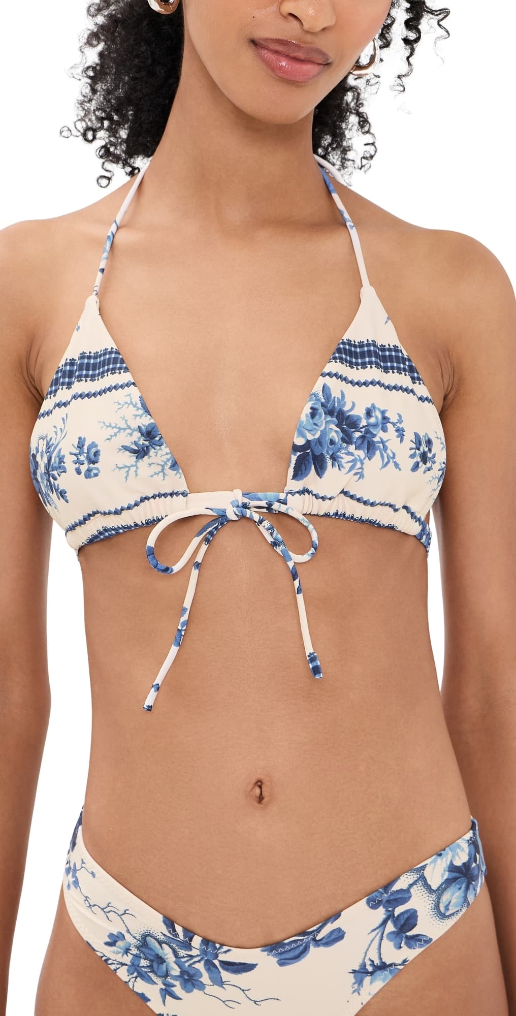 Montce Emma Bikini Top Blue Toile Stripe