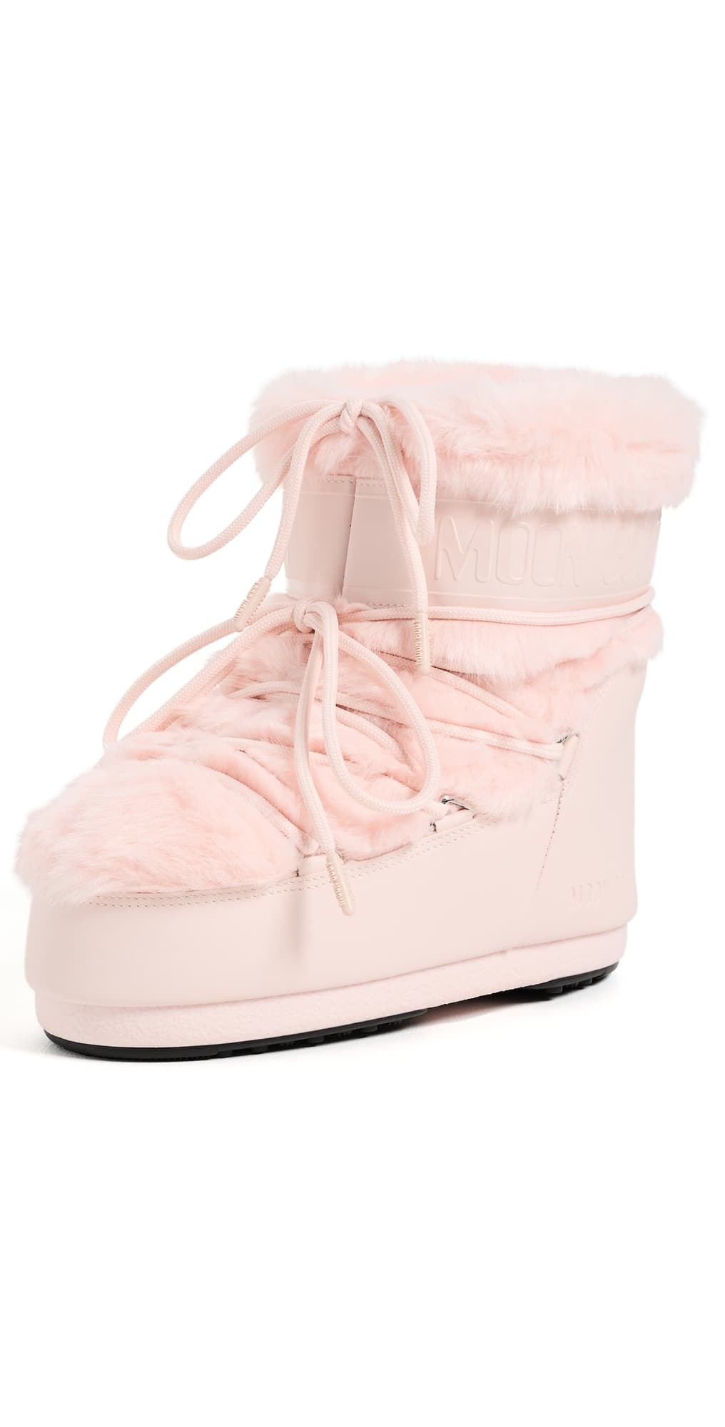 Moon Boot Icon Low Faux Fur Boots Dusty Pink