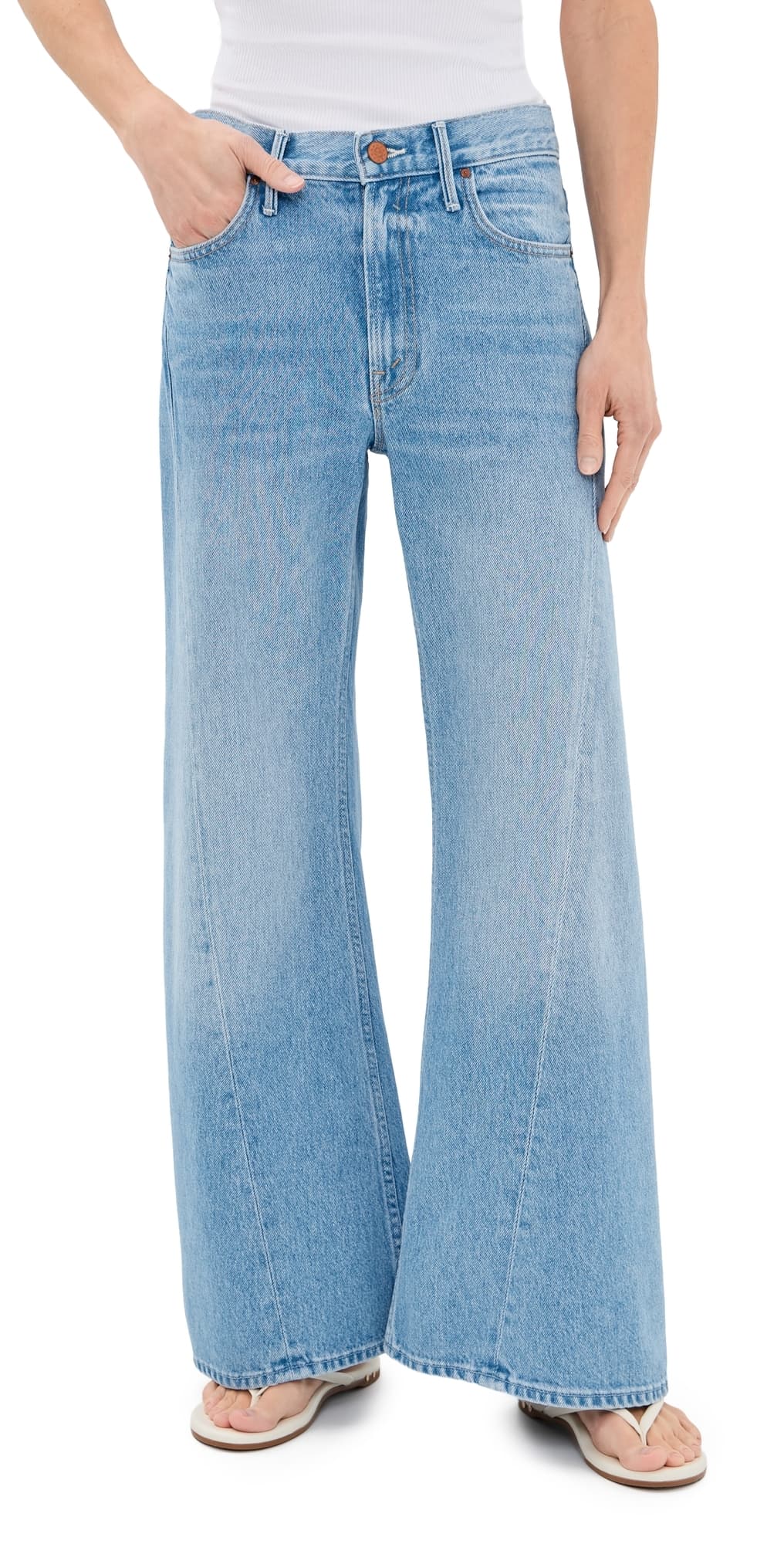 MOTHER Petite Lil Lemon Twist Sneak Jeans Munchies