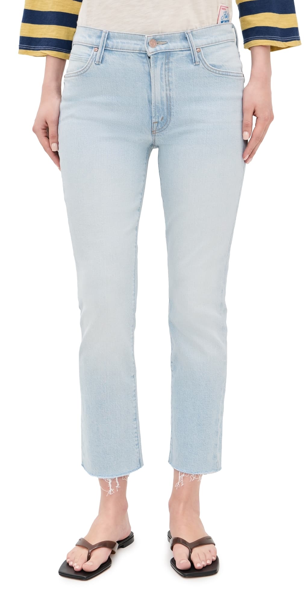 MOTHER The Rascal Flood Fray Jeans Bring The Cooler