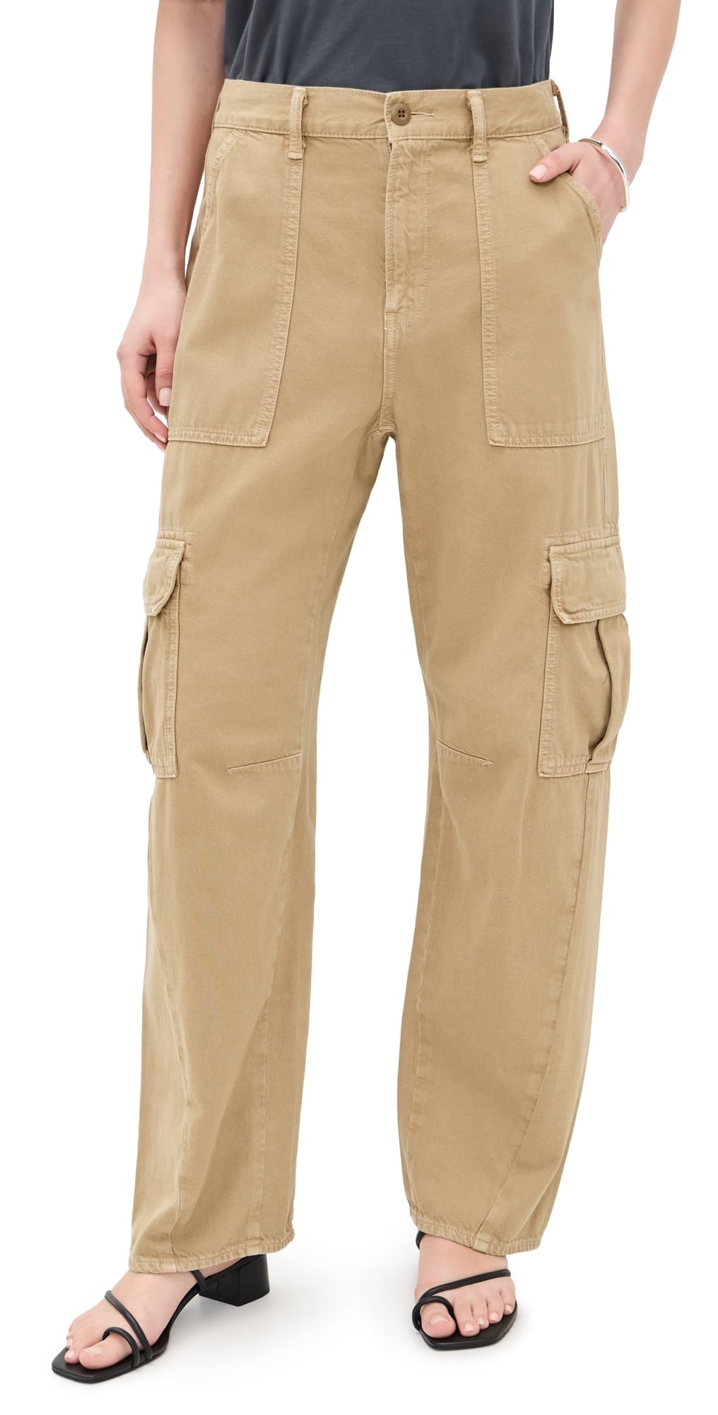 MOUSSY VINTAGE Corlears Barrel Cargo Pants Beige