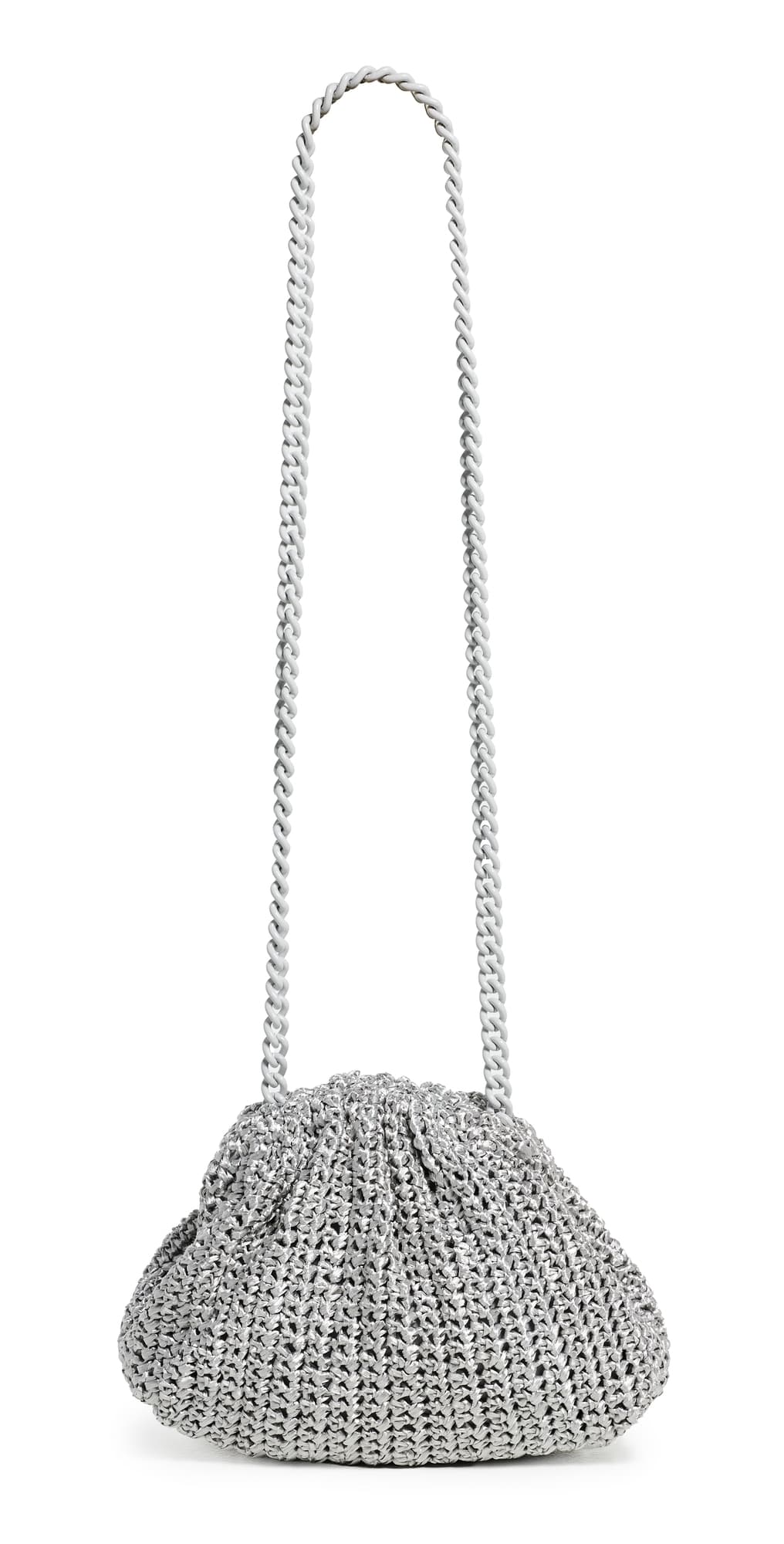 Maria La Rosa Mini Game Crochet Glow Shoulder Bag Silver · One Size