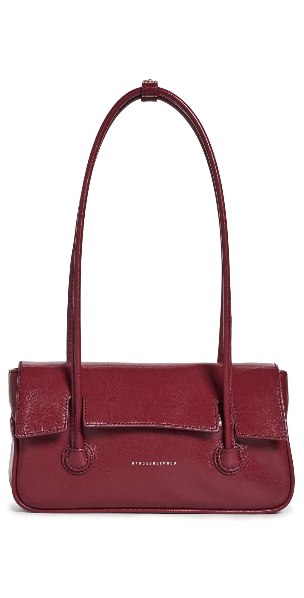 Marge Sherwood Flap Small Bag Wine Glossy Plain