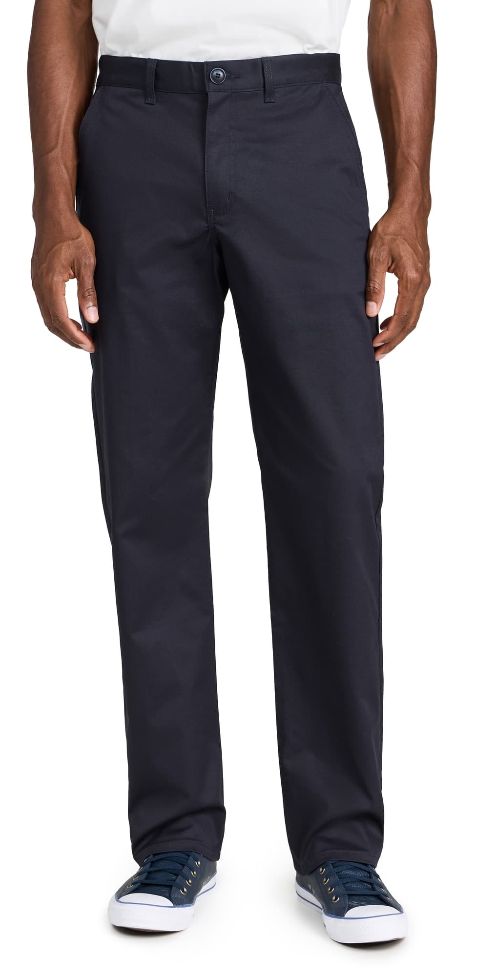 Naked & Famous Denim Straight Chino Navy Stretch Twill Pants Navy