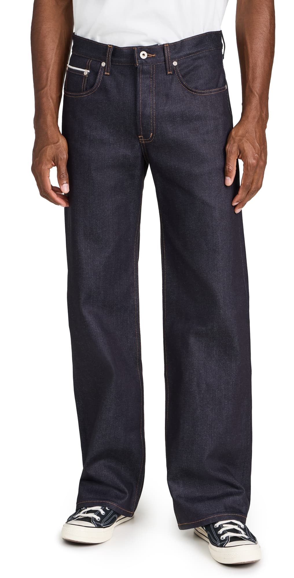 Naked & Famous Denim Strong Guy Nightshade Stretch Selvedge Jeans Indigo
