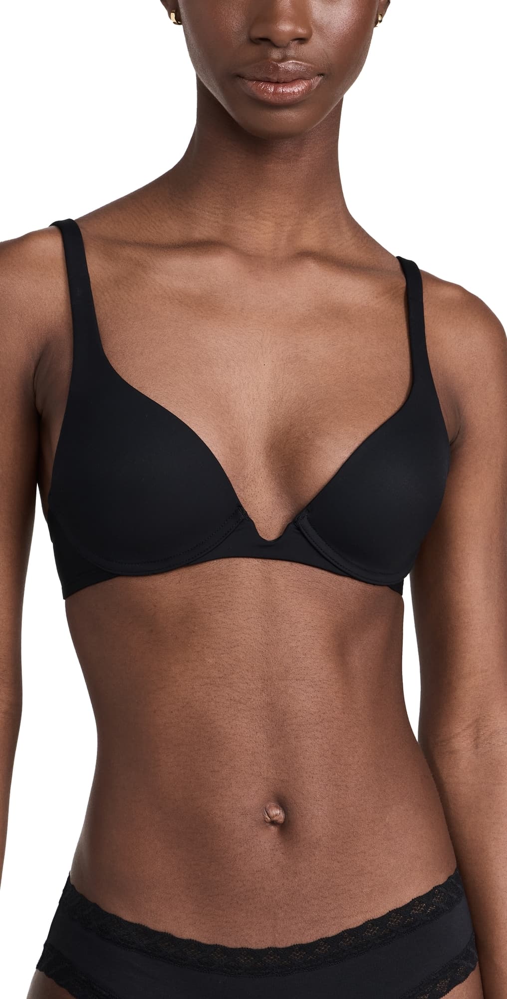 Natori Verge Convertible Plunge Contour Underwire Bra Black