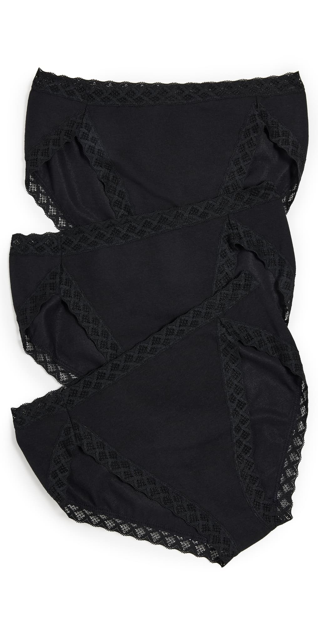 Natori Bliss French Cut 3 Pack Black