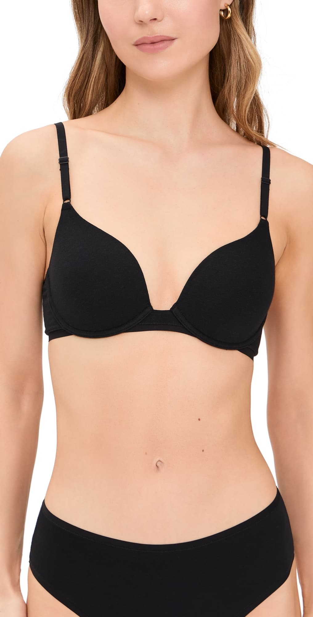 Natori Bliss Cotton Convertible T-Shirt Bra Black