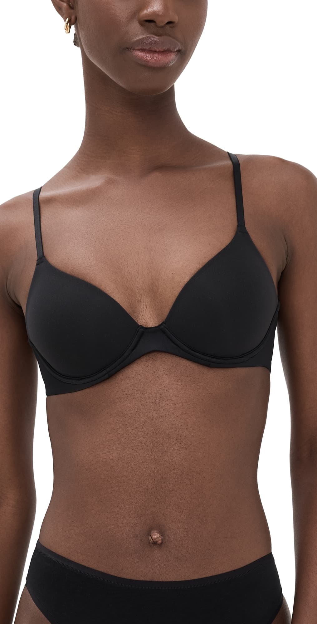 Natori Soft Focus Convertible Demi T-Shirt Bra Black · 32DDD