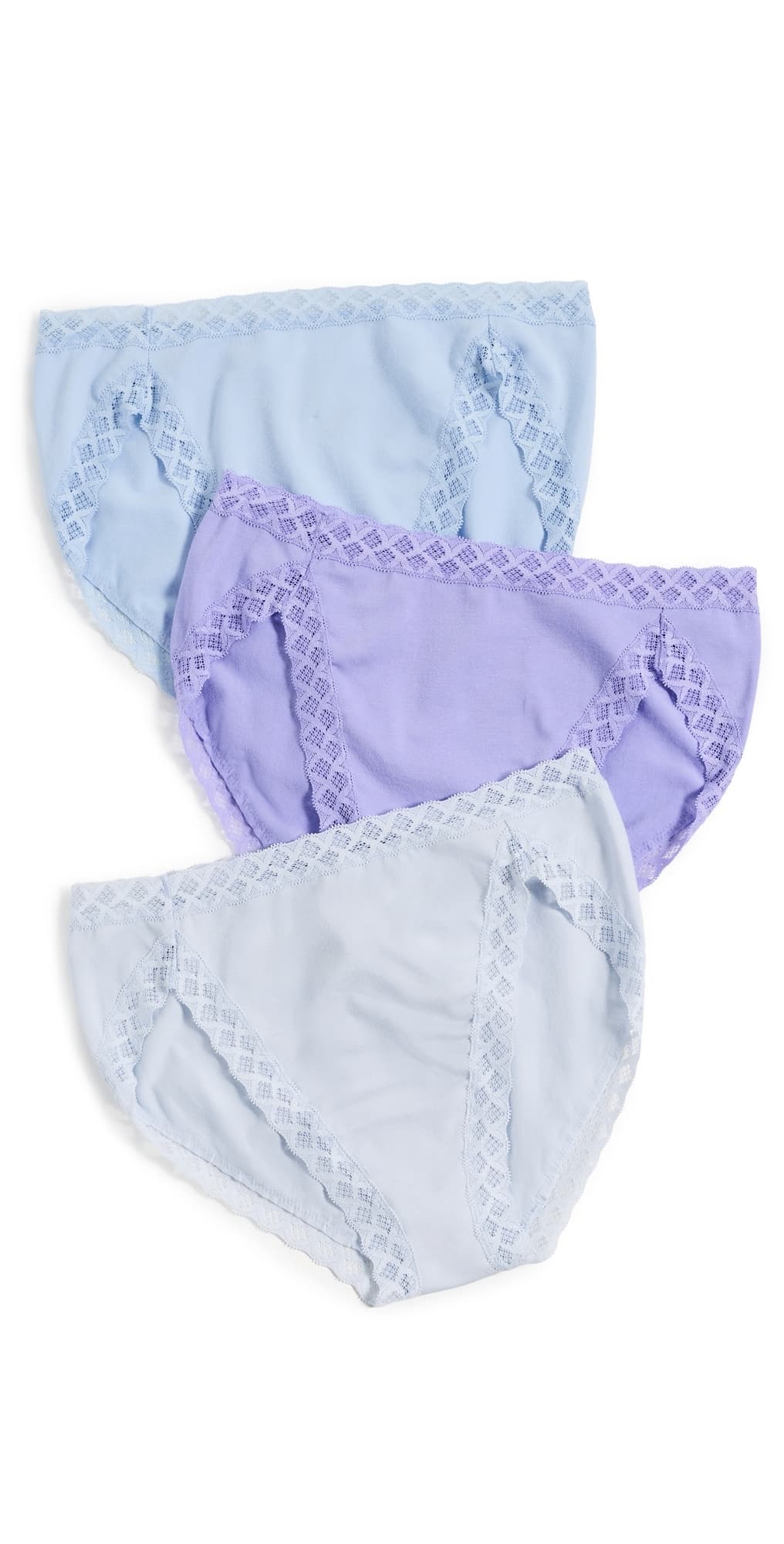 Natori Bliss French Cut Panties 3 Pack Frost Sky/Blue Mst/Violet Tulip