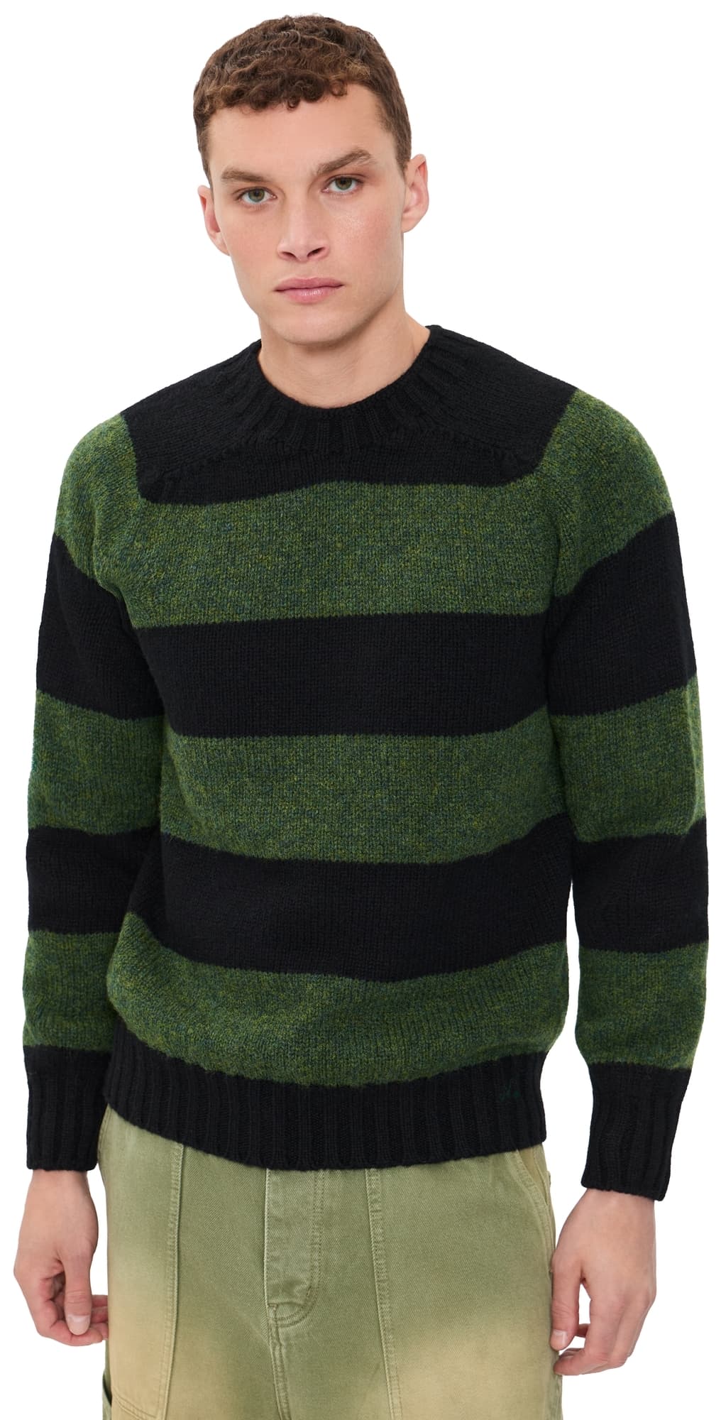 Nicholas Daley Striped Sweater Black/Green